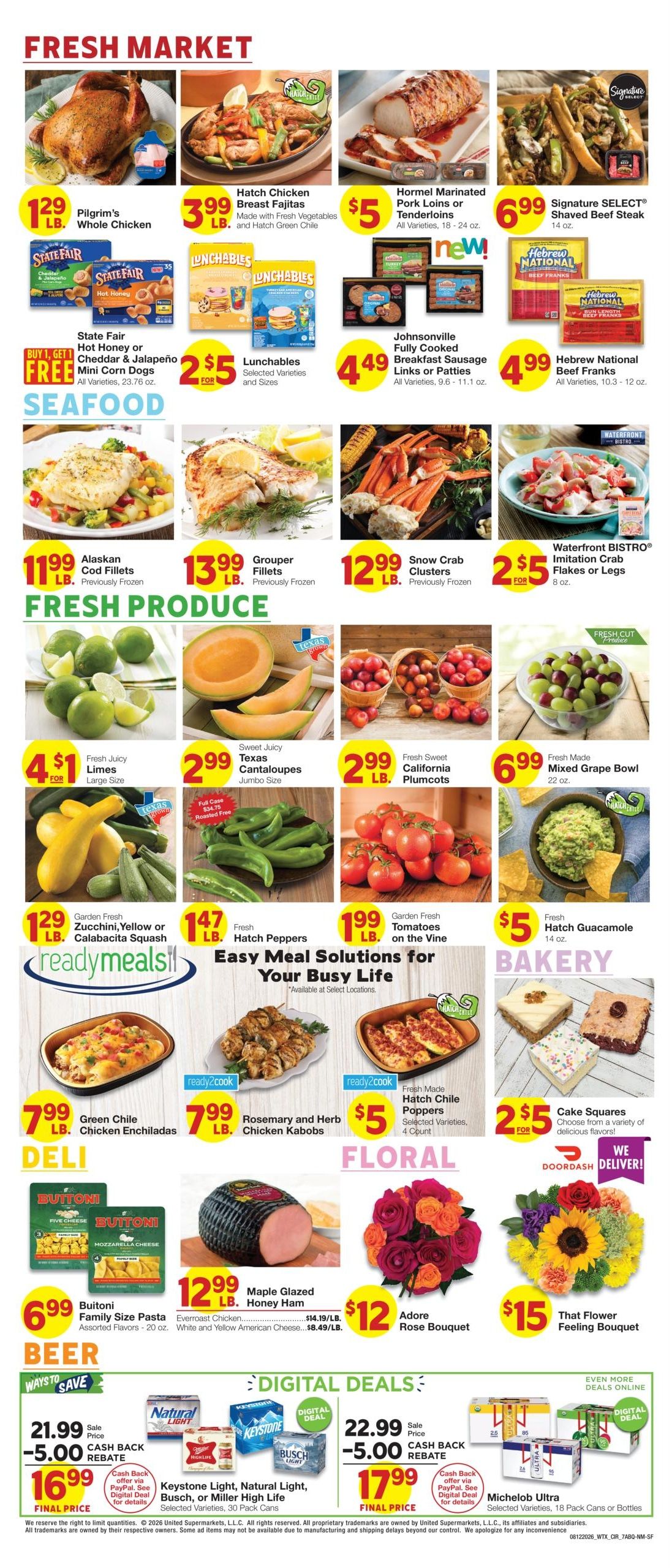 Albertsons Market (Santa Fe Area, NM) Weekly Ad August 12 - 18, 2026