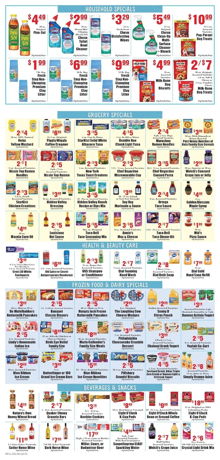 The Pig Piggly Wiggly (Georgia) Weekly Ad August 12 - 18, 2026