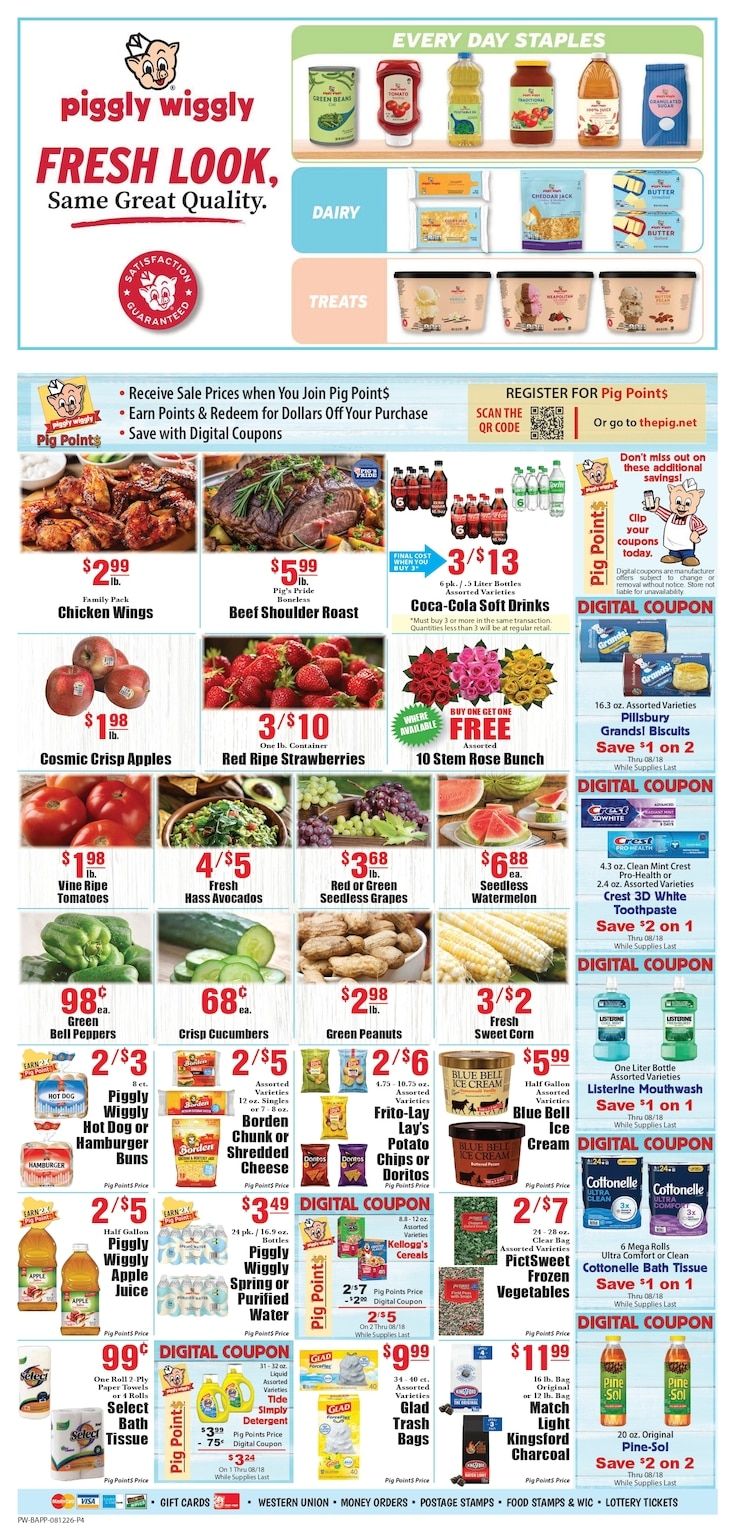 The Pig Piggly Wiggly (Georgia) Weekly Ad August 12 - 18, 2026