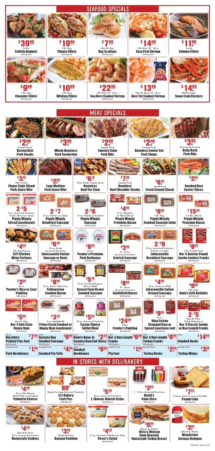 The Pig Piggly Wiggly (Nahunta, GA) Weekly Ad August 12 - 18, 2026