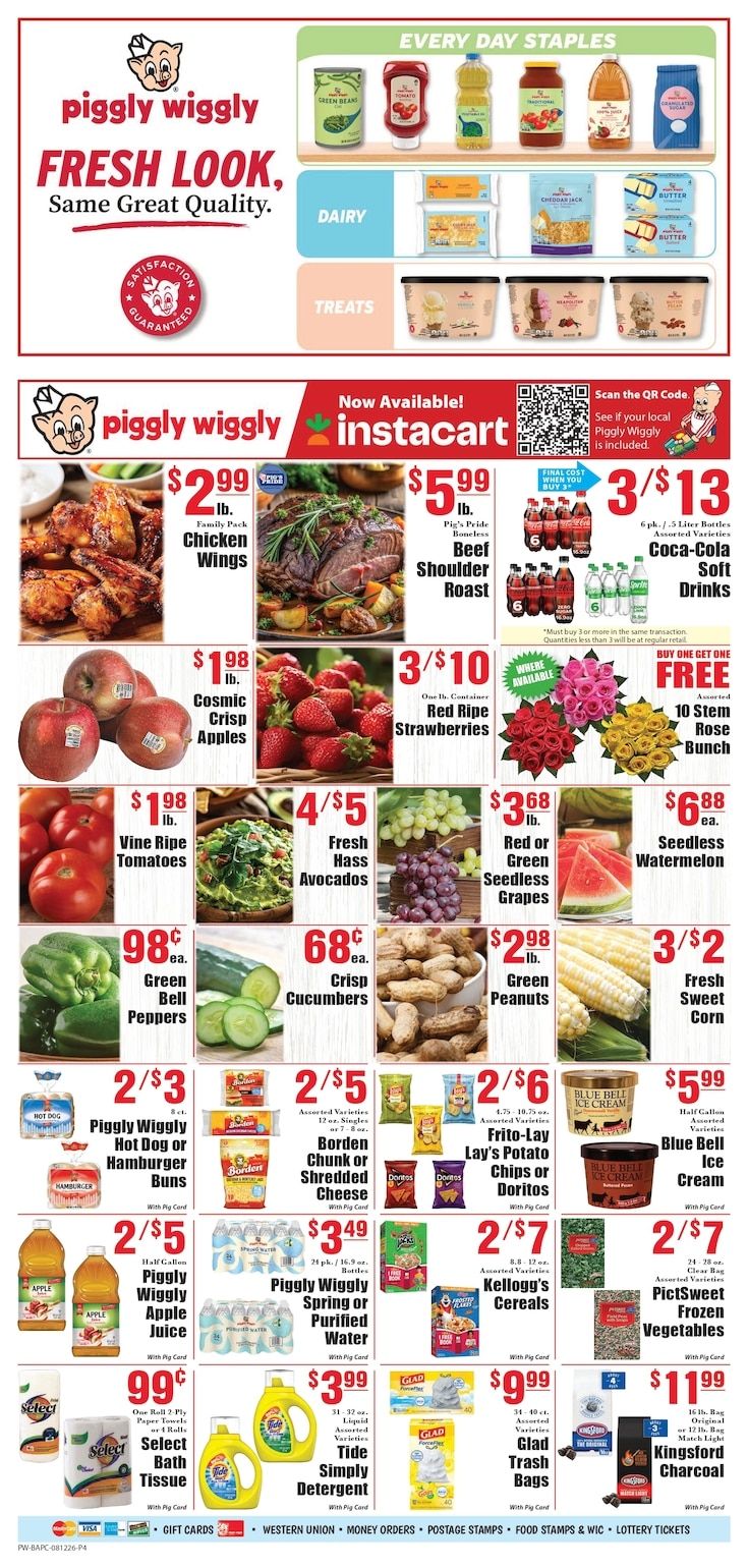 The Pig Piggly Wiggly (Nahunta, GA) Weekly Ad August 12 - 18, 2026