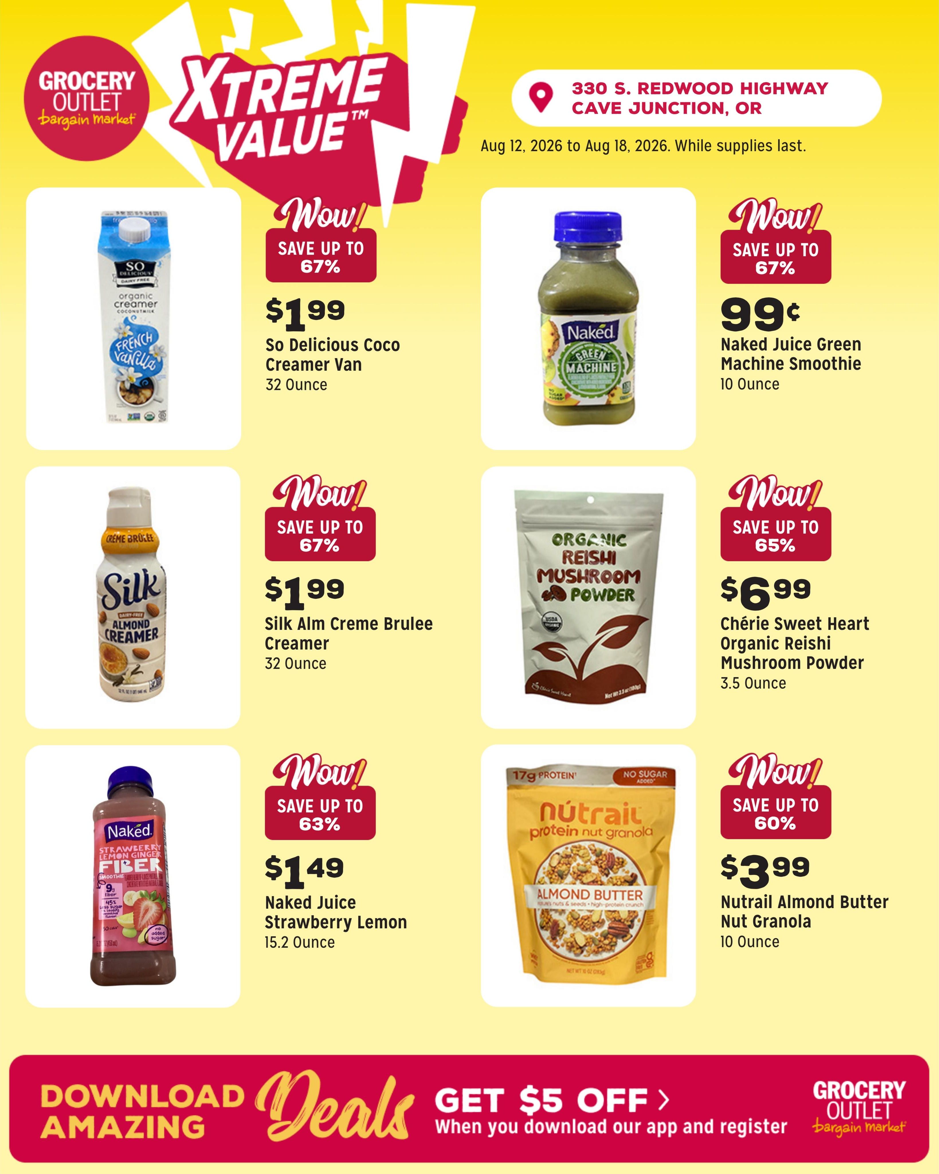 Grocery Outlet (Redding Area, CA) Weekly Ad August 12 - 18, 2026