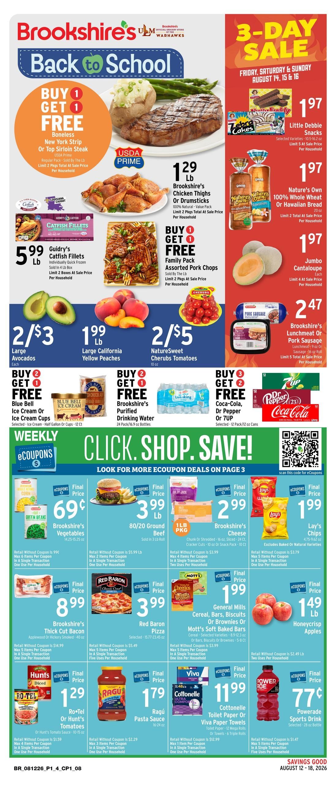 Brookshire's (Monroe Area, LA) Weekly Ad August 12 - 18, 2026