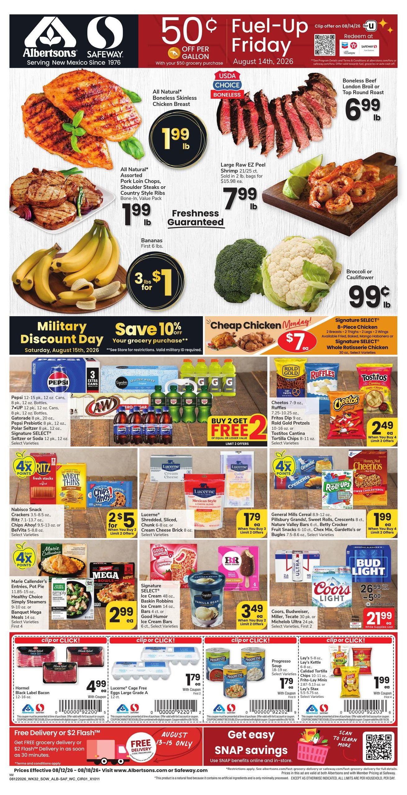 Albertsons (Las Cruces Area, NM) Weekly Ad August 12 - 18, 2026