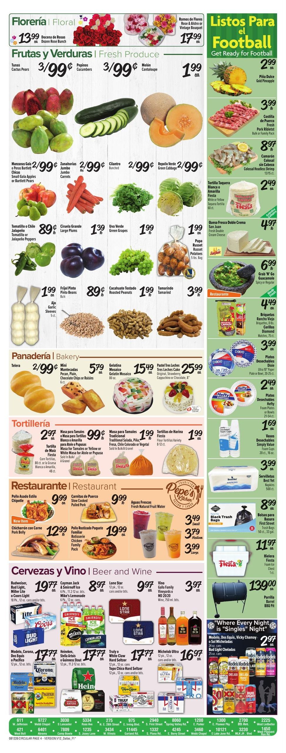 Fiesta Mart (Mesquite–Dallas Area, TX) Weekly Ad August 12 - 18, 2026
