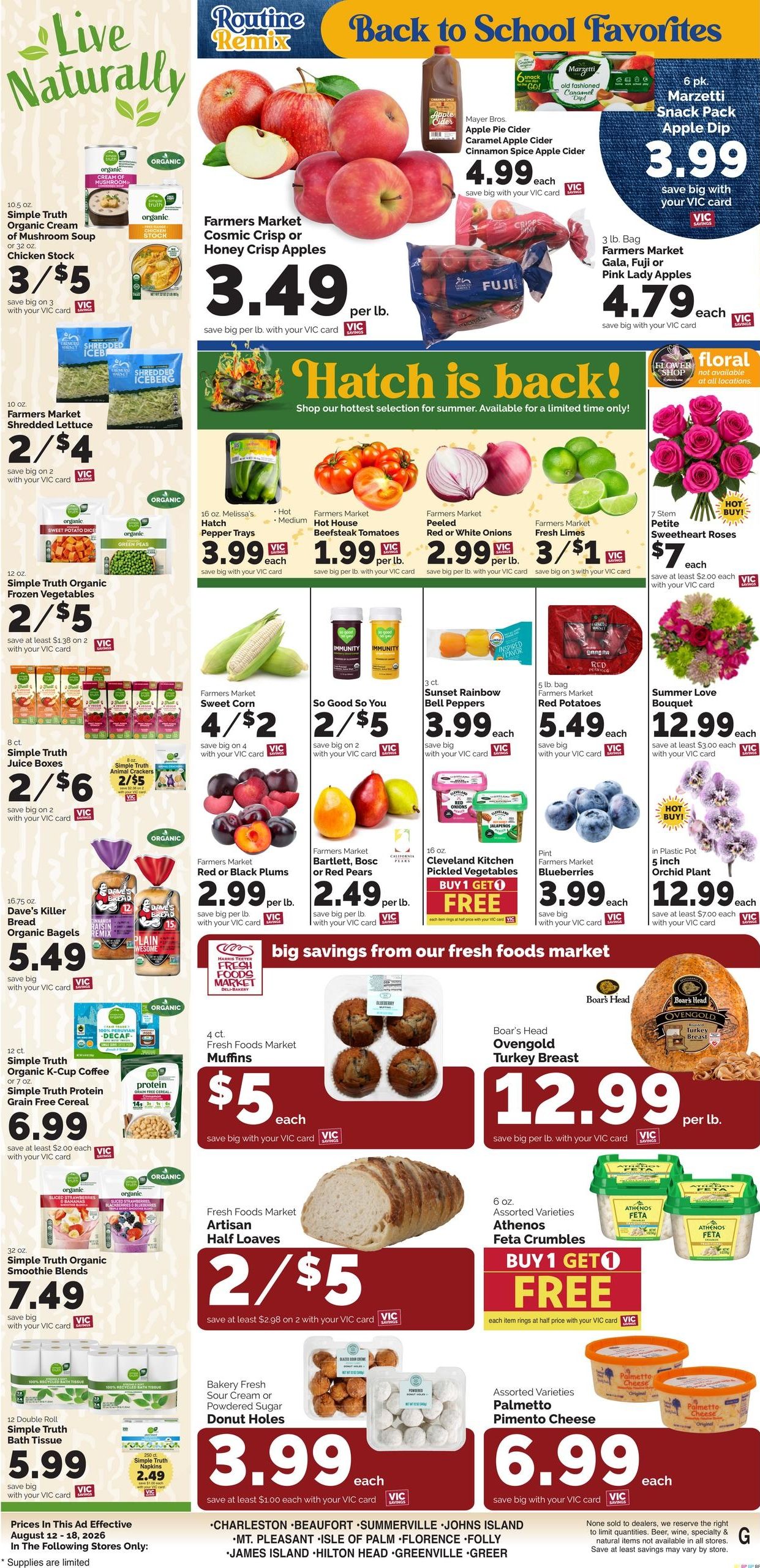 Harris Teeter (SC) Weekly Ad August 12 - 18, 2026