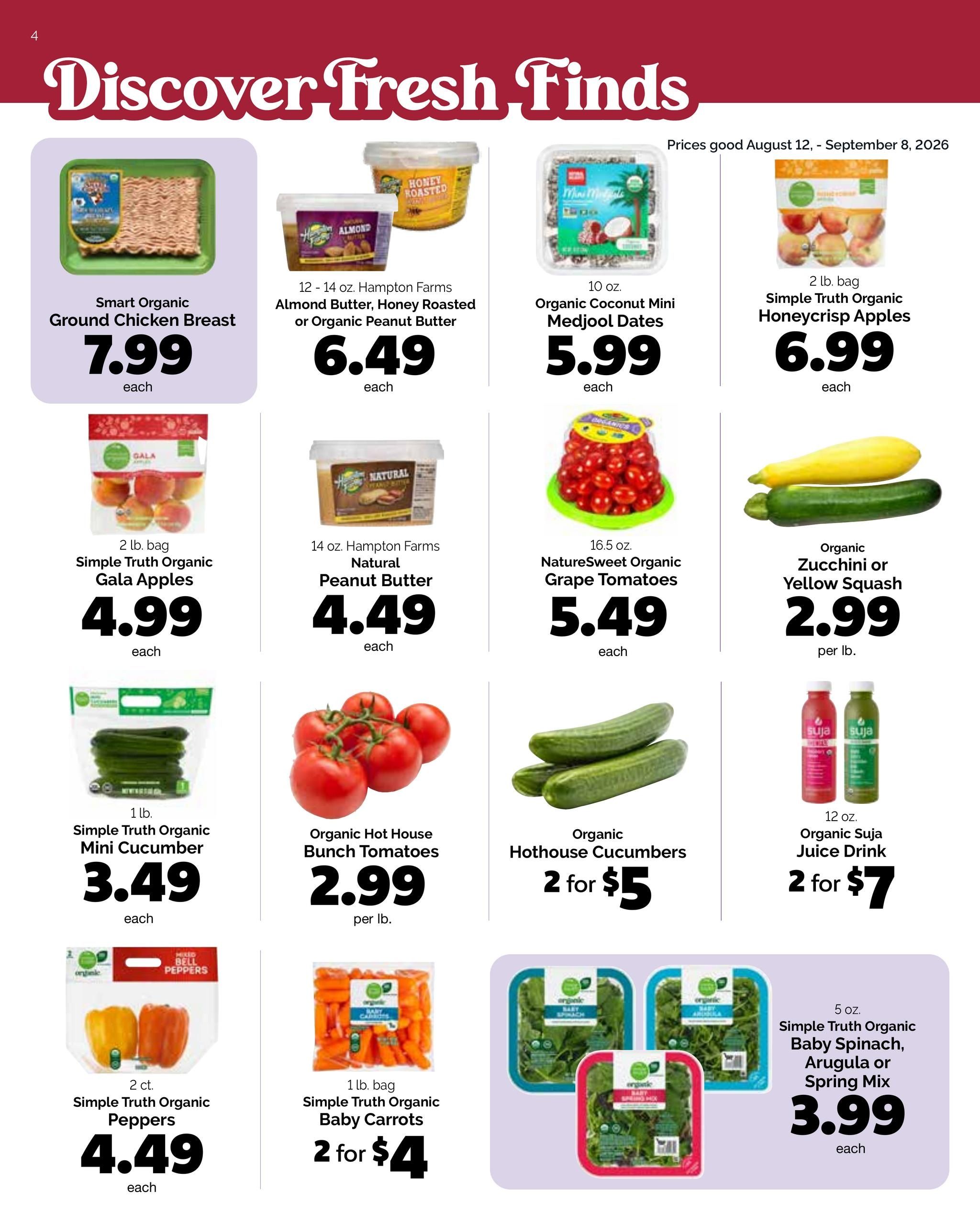 Harris Teeter (DC, GA, MD, NC, SC, VA) August Issue Weekly Ad August 12 - September 8, 2026