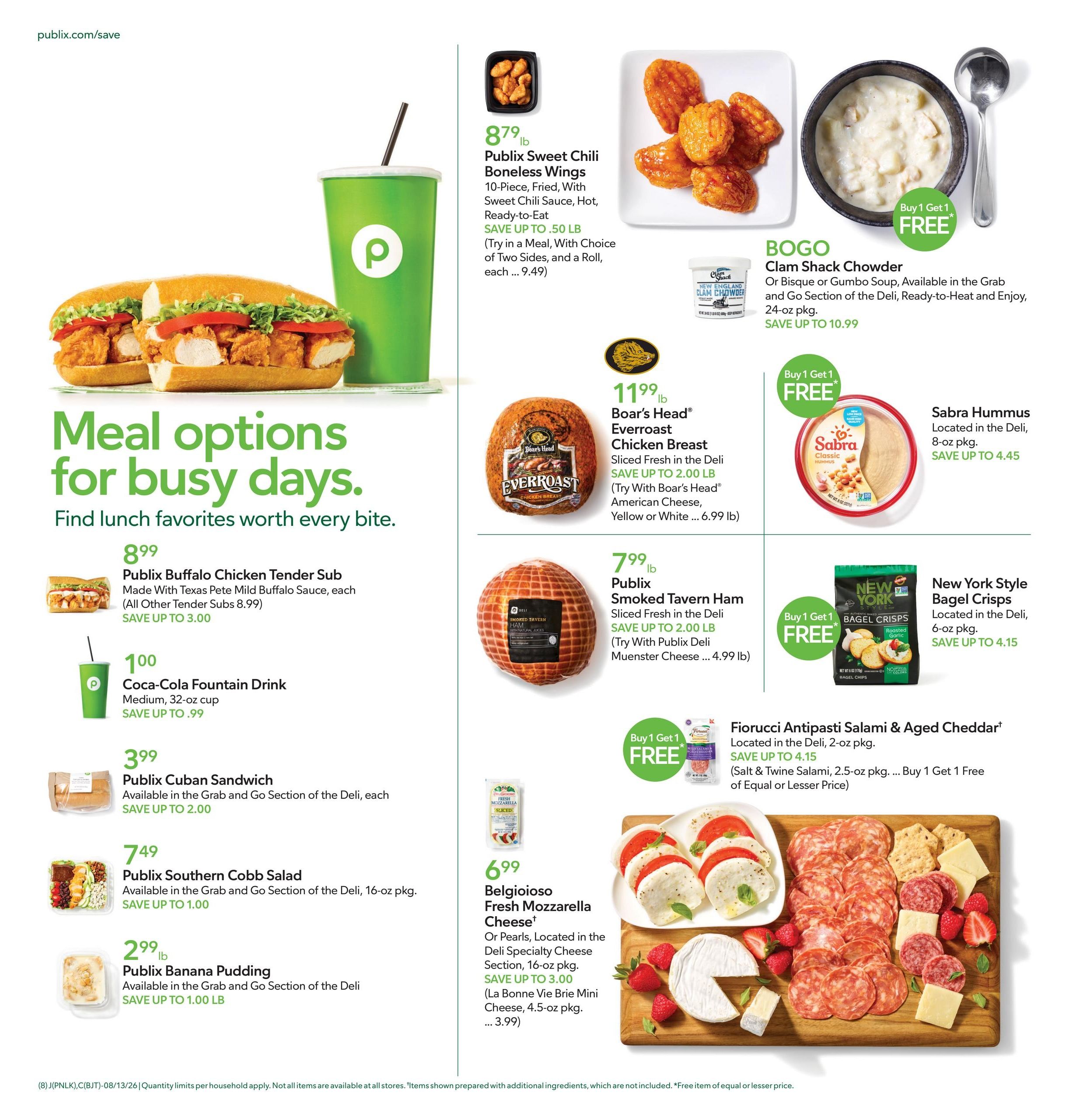 Publix (North Charleston–Charleston Area, SC) Weekly Ad August 12 - 18, 2026