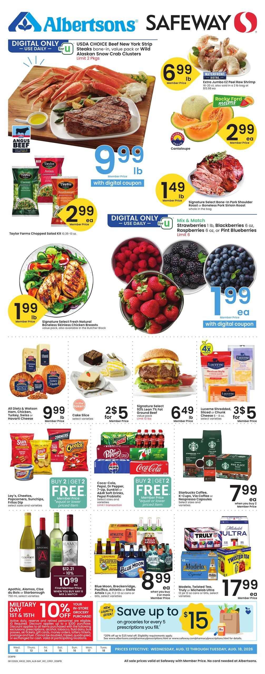 Safeway (Pueblo Area, CO) Weekly Ad August 12 - 18, 2026