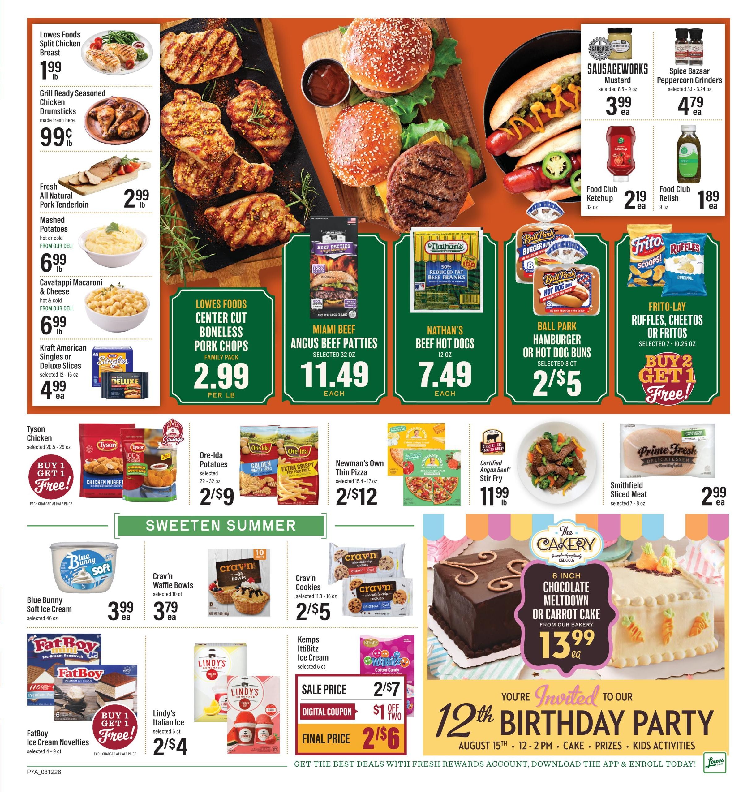 Lowes Foods (NC, SC, VA) Weekly Ad August 12 - 18, 2026