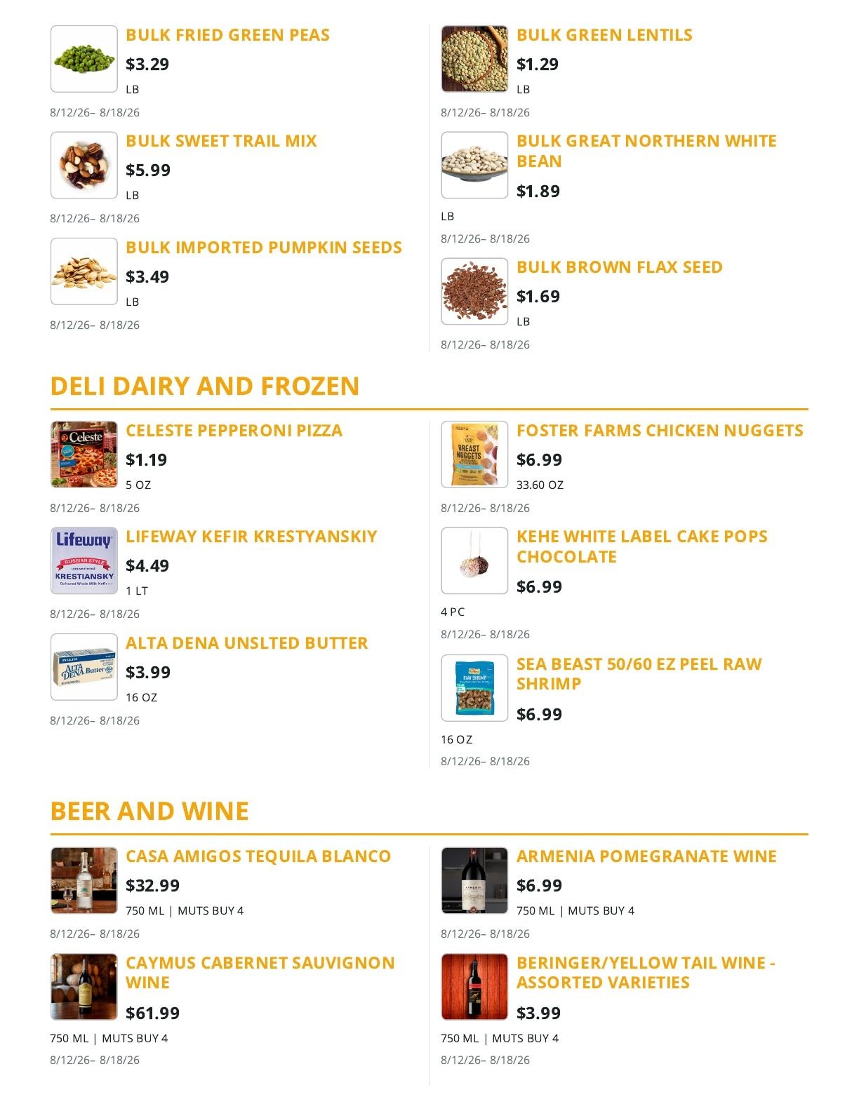 Wholesome Choice Weekly Ad August 12 - 18, 2026