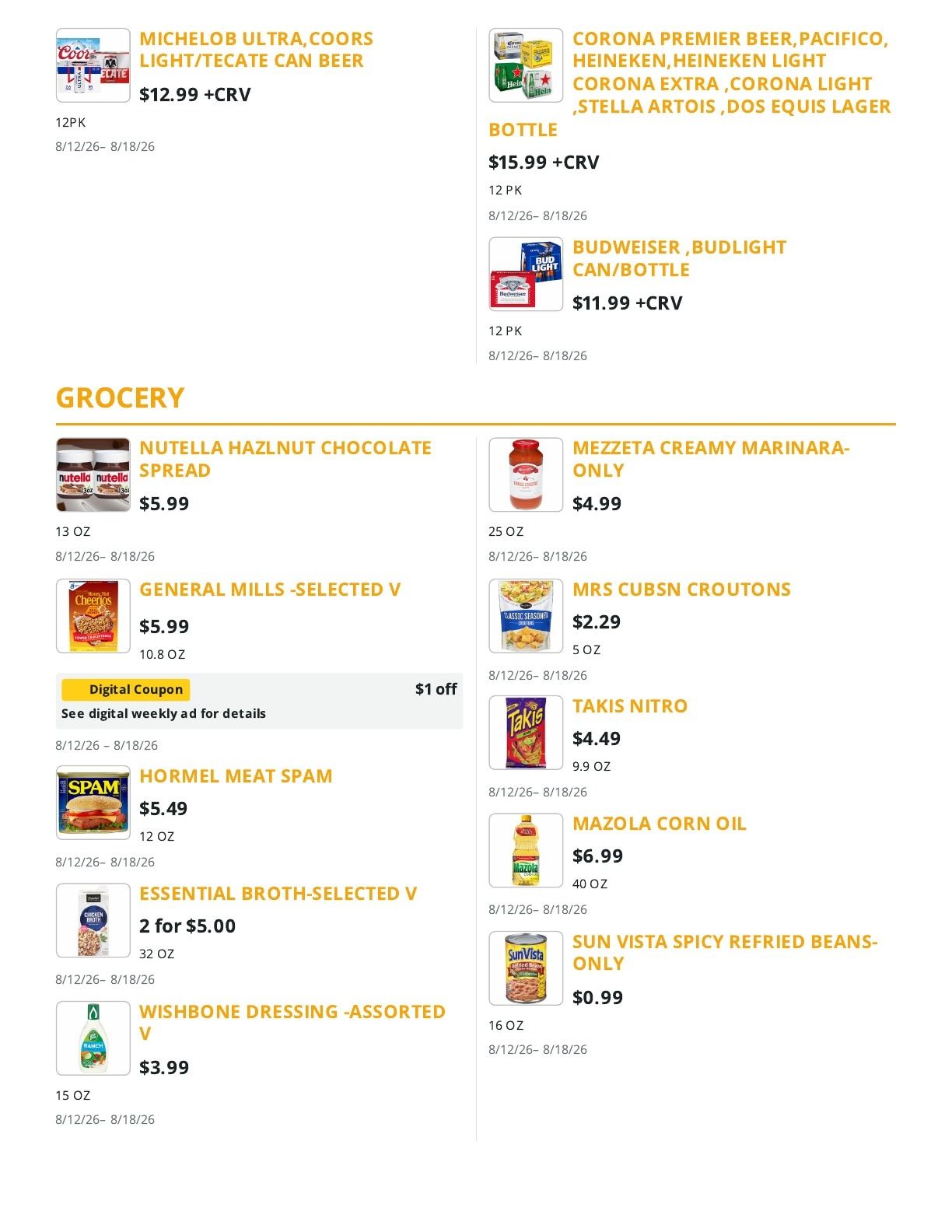 Wholesome Choice Weekly Ad August 12 - 18, 2026