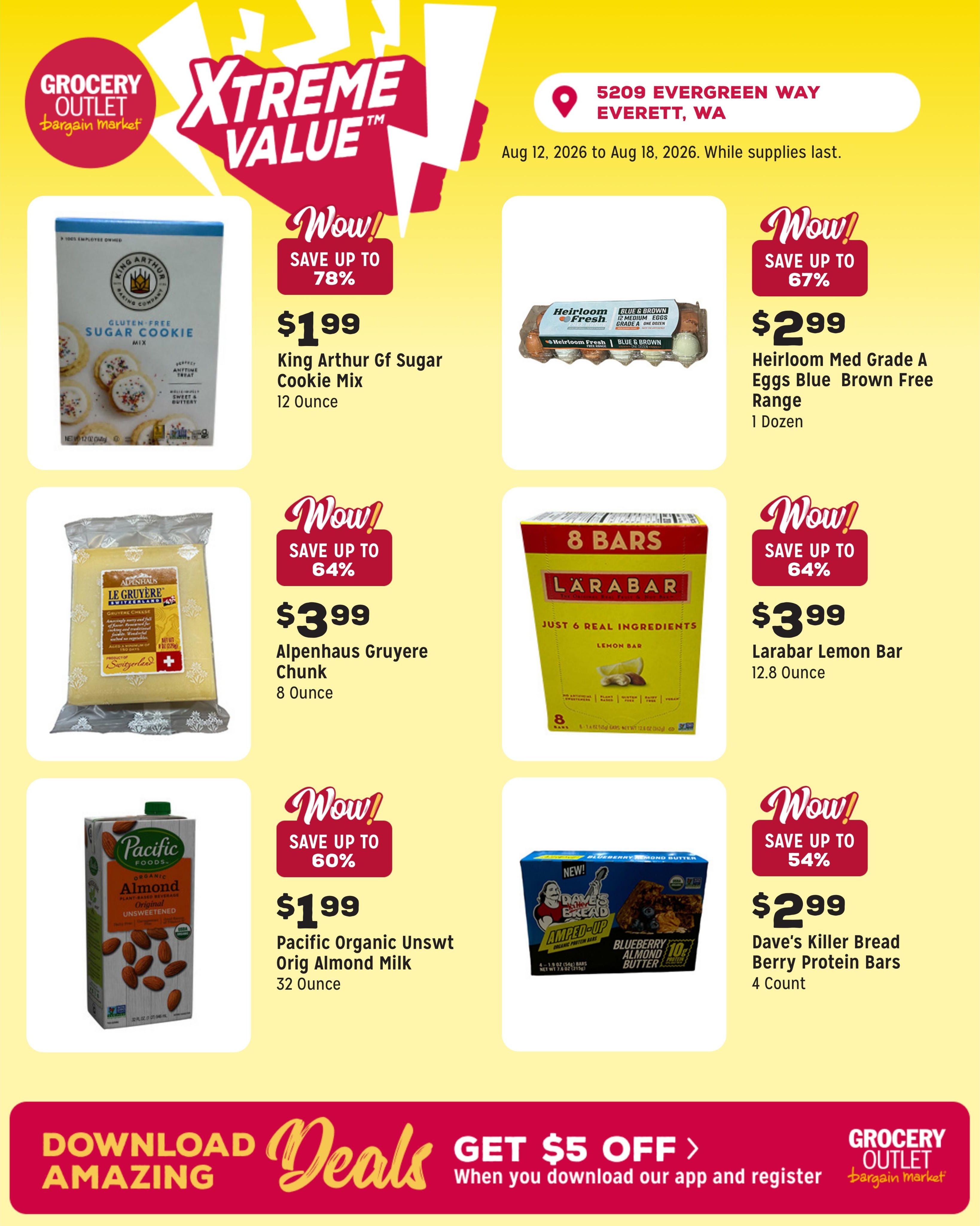 Grocery Outlet (Everett Area, WA) Weekly Ad August 12 - 18, 2026