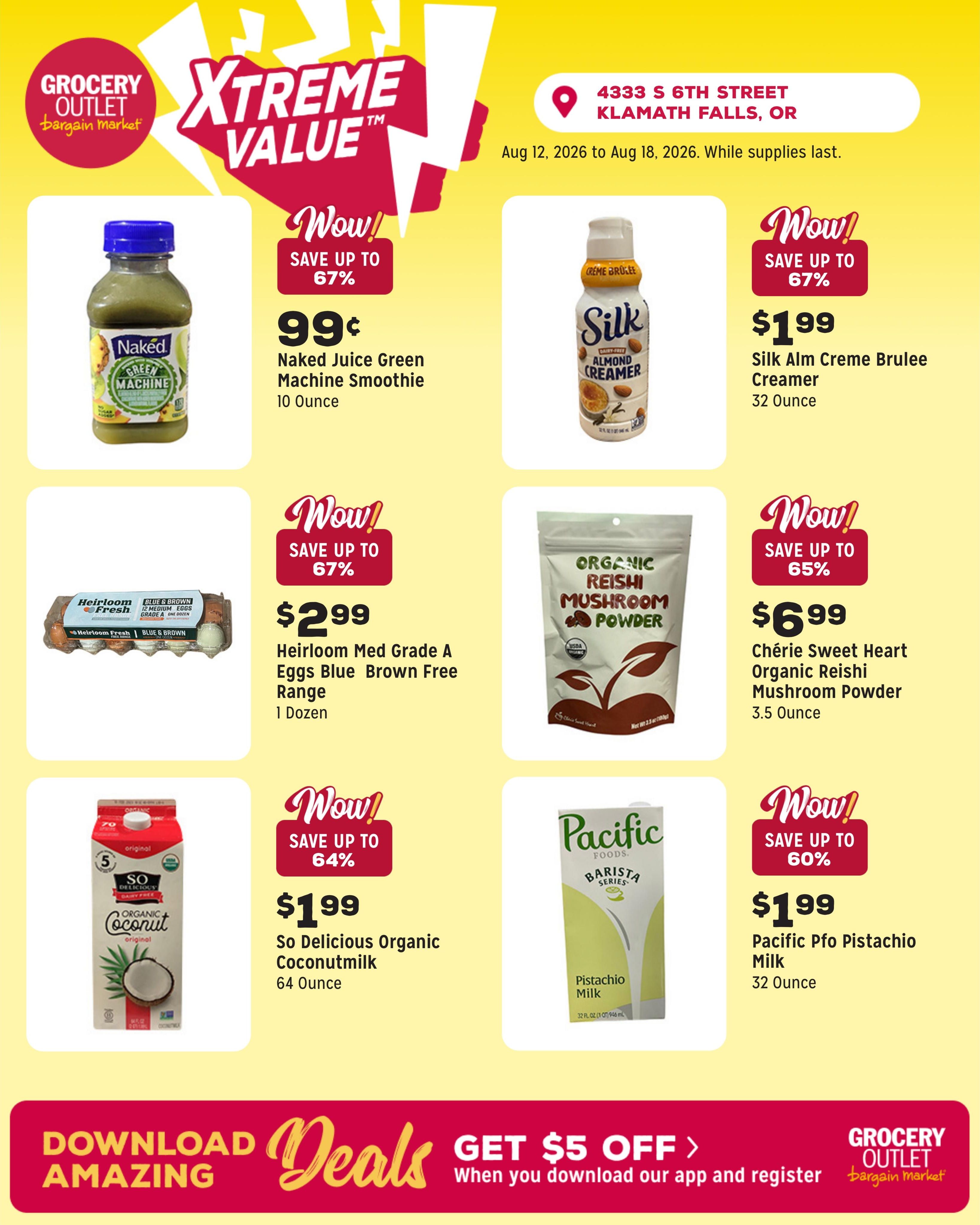 Grocery Outlet (Klamath Falls Area, OR) Weekly Ad August 12 - 18, 2026