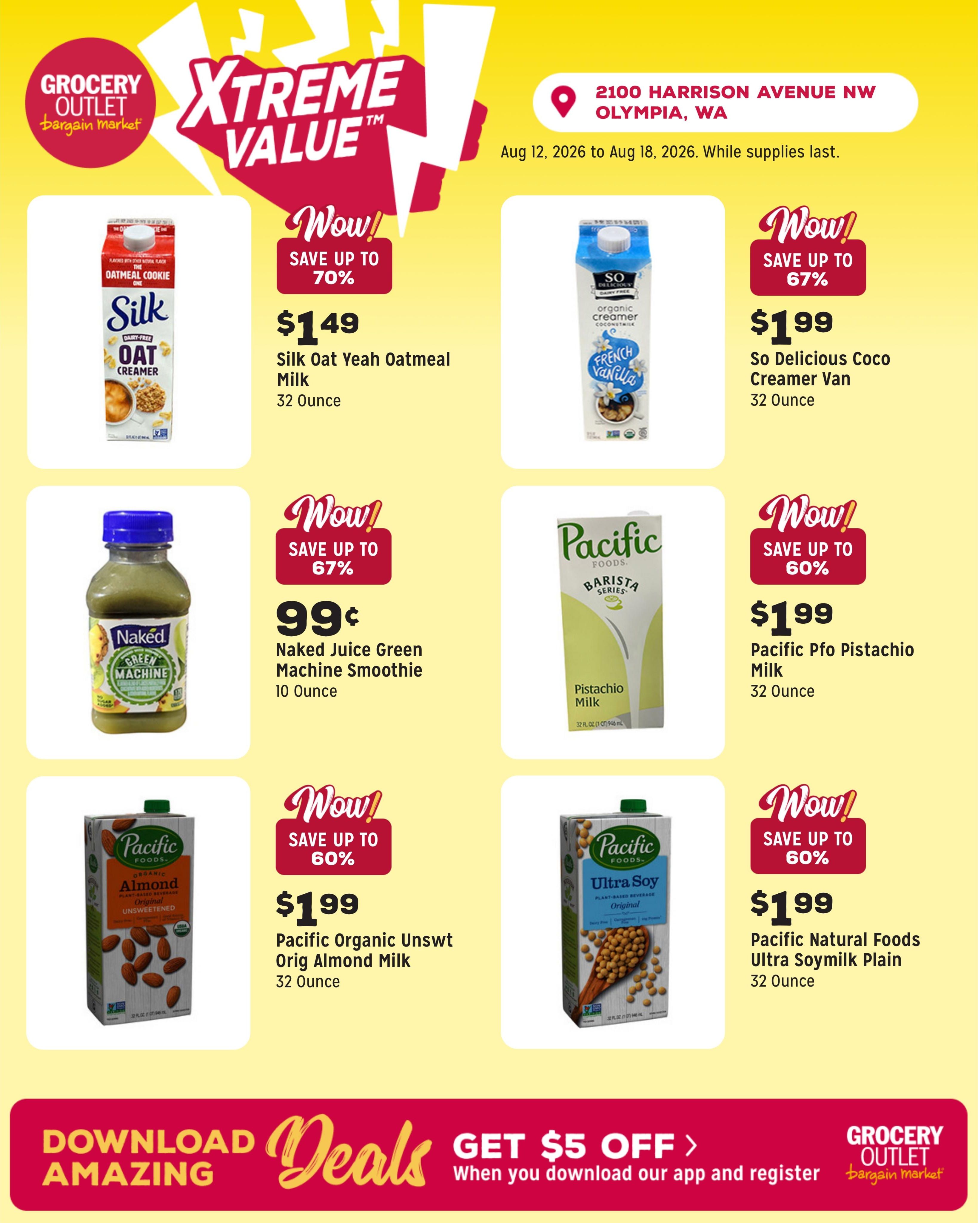 Grocery Outlet (Olympia Area, WA) Weekly Ad August 12 - 18, 2026