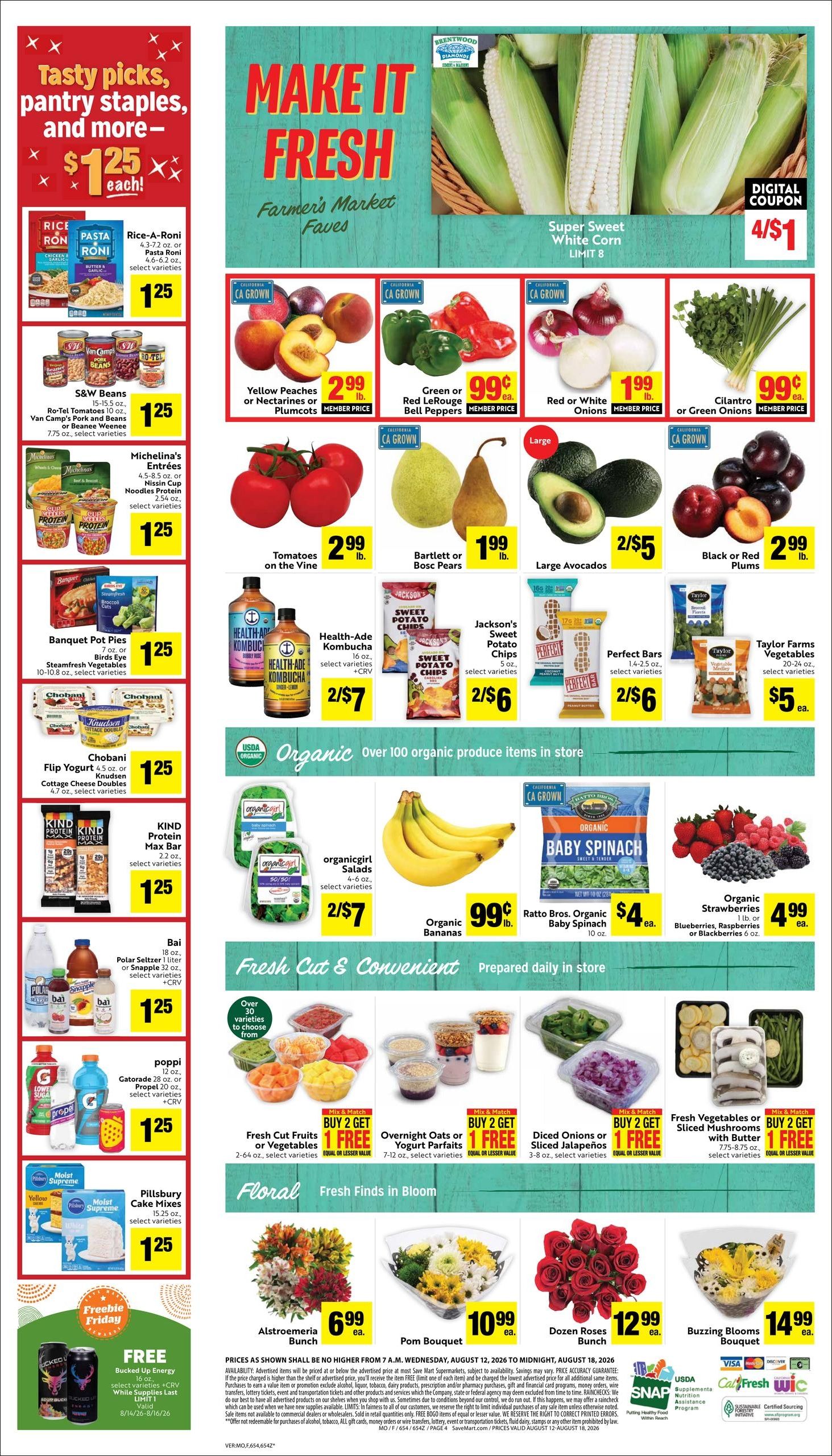 Save Mart (Fremont Area, CA) Weekly Ad August 12 - 18, 2026