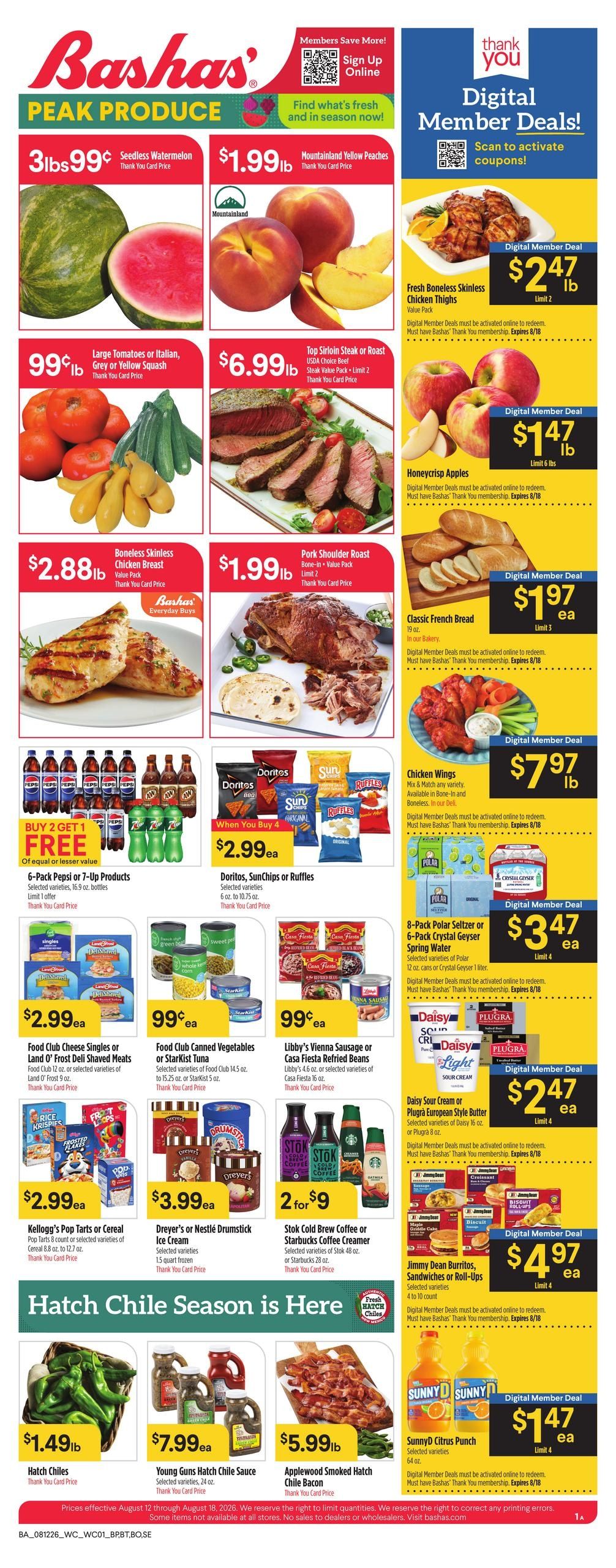 Bashas' (Apache Junction Area, AZ) Weekly Ad August 12 - 18, 2026