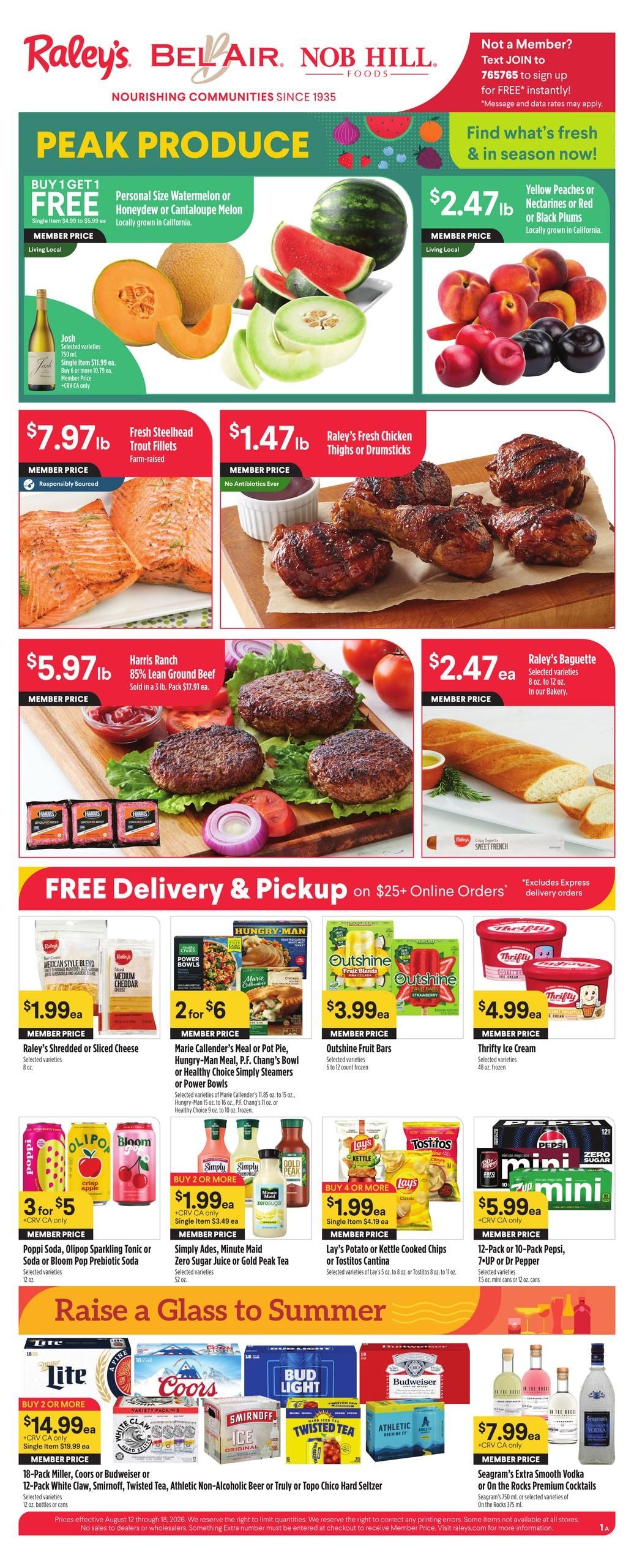 Raley's (Modesto–Antioch Area, CA) Weekly Ad August 12 - 18, 2026