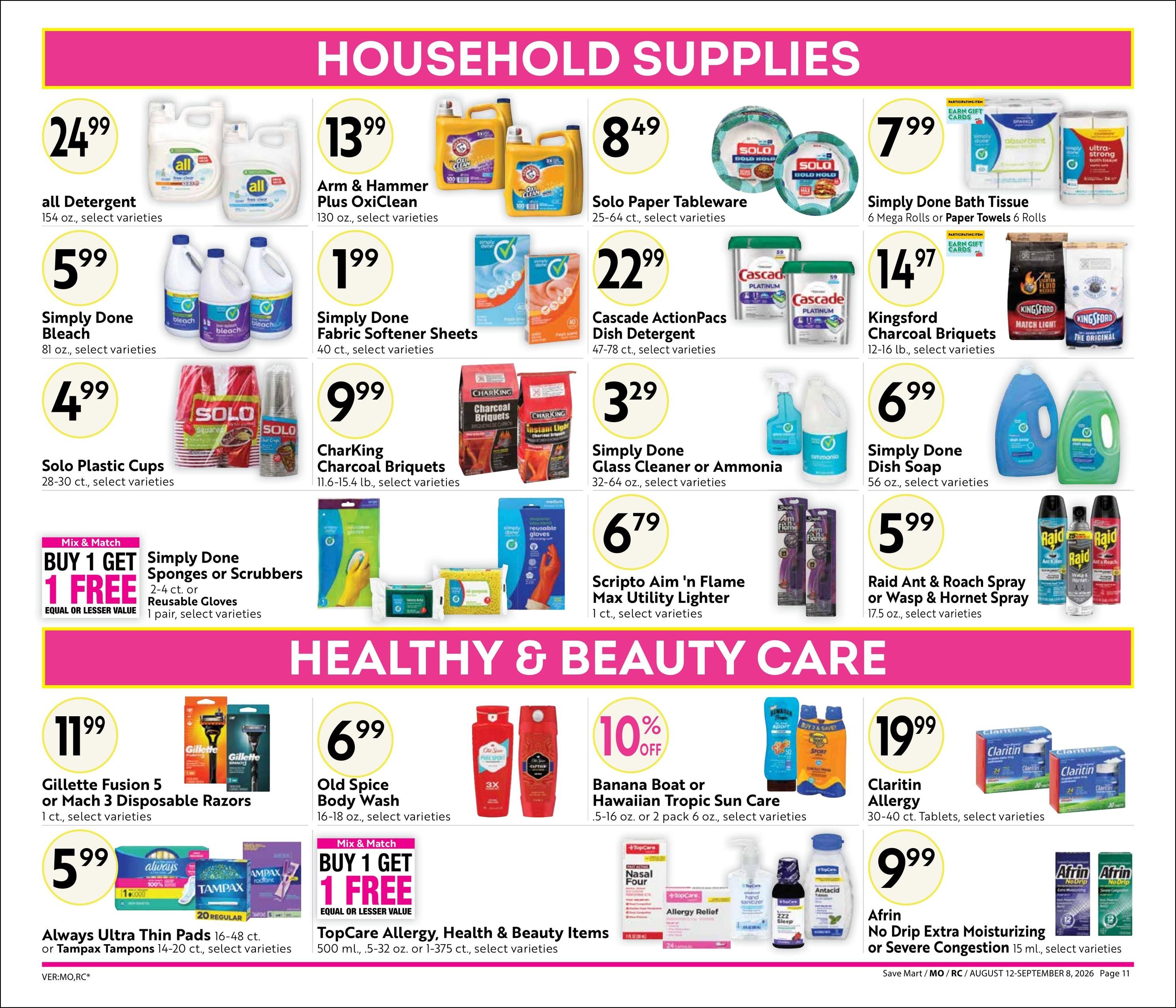 Save Mart (CA) Online Savings Guide Weekly Ad August 12 - September 8, 2026