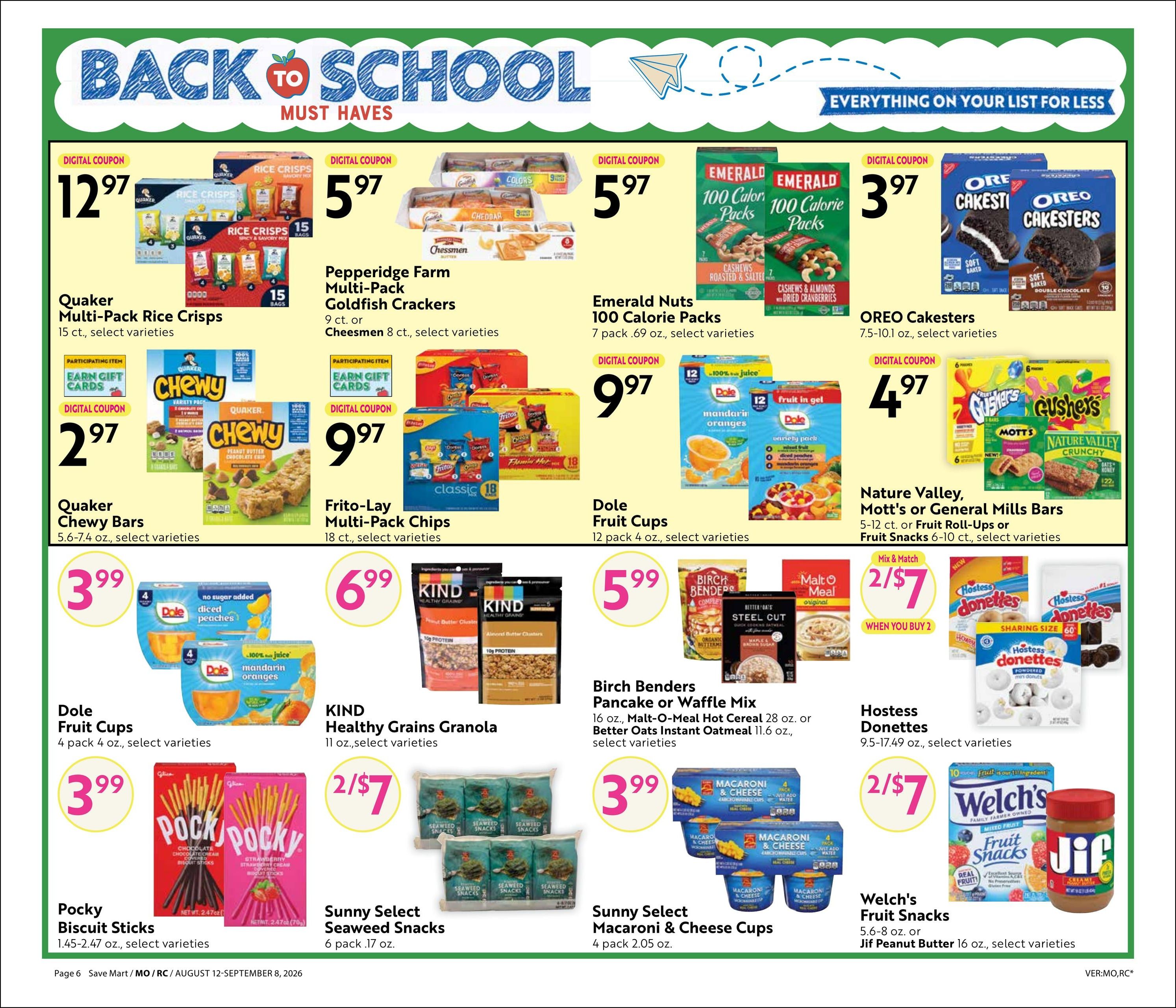 Save Mart (CA) Online Savings Guide Weekly Ad August 12 - September 8, 2026