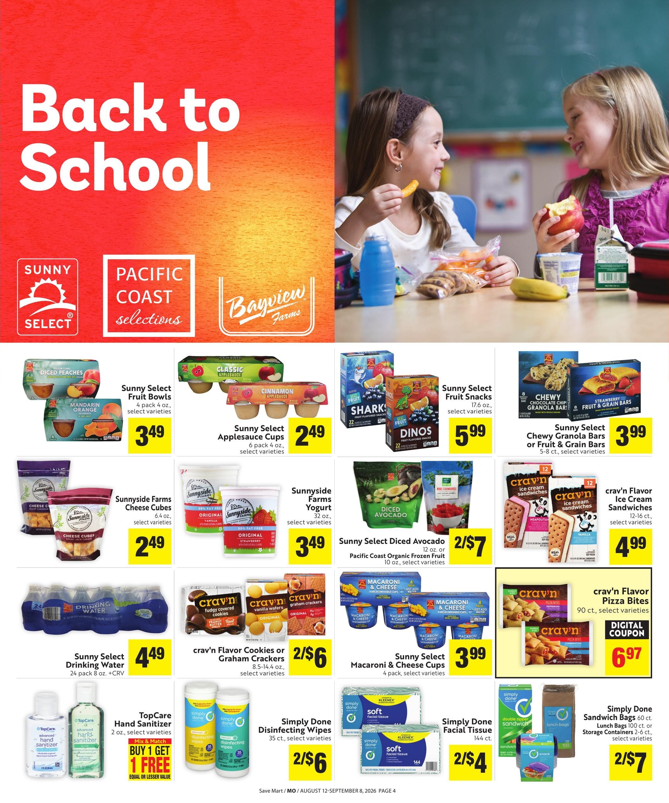 Save Mart (CA) Save Even More Weekly Ad August 12 - September 8, 2026