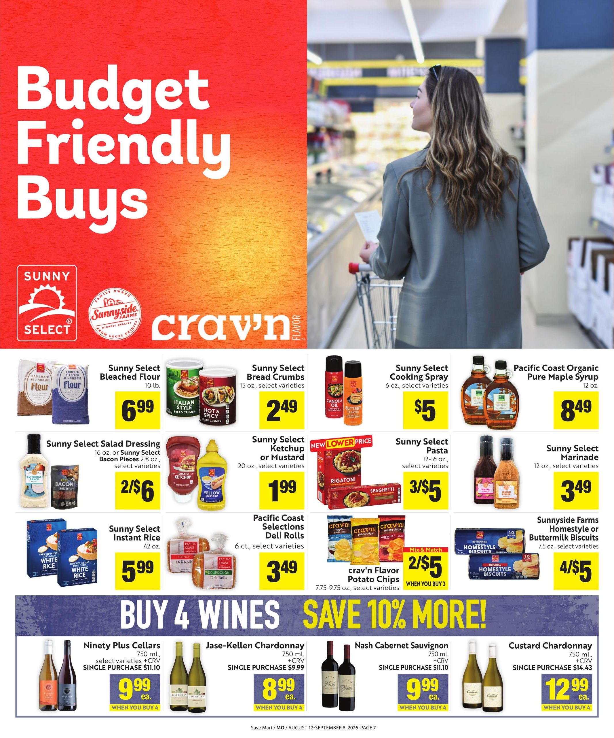 Save Mart (CA) Save Even More Weekly Ad August 12 - September 8, 2026