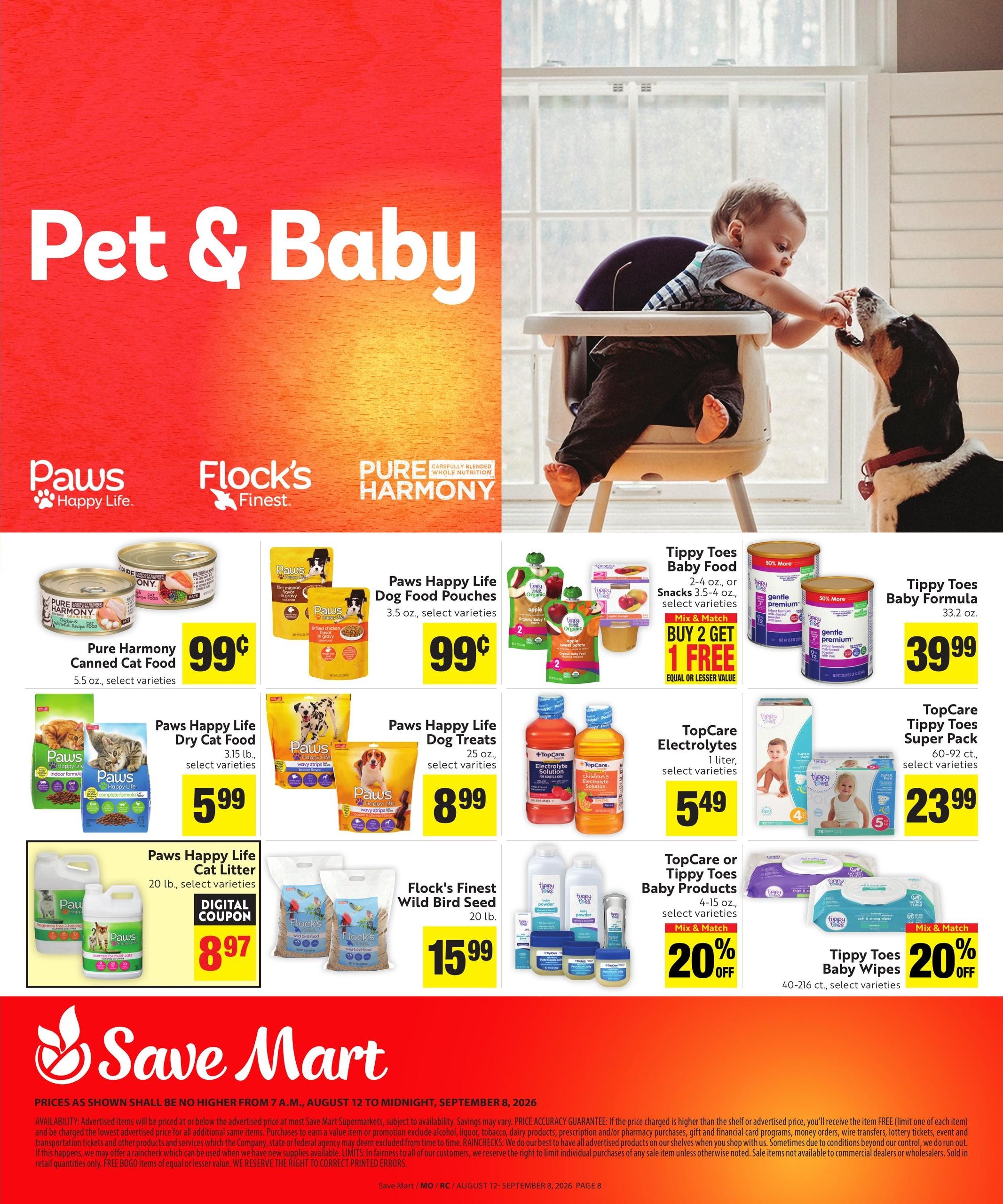 Save Mart (CA) Save Even More Weekly Ad August 12 - September 8, 2026