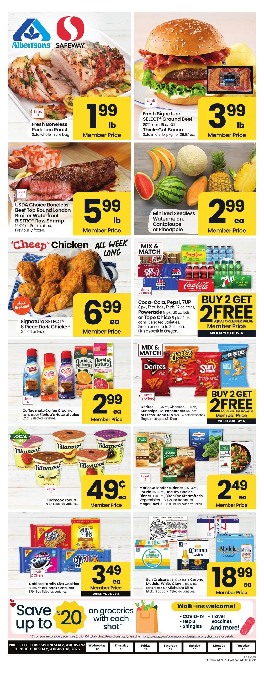 Albertsons (OR, WA) Weekly Ad August 12 - 18, 2026