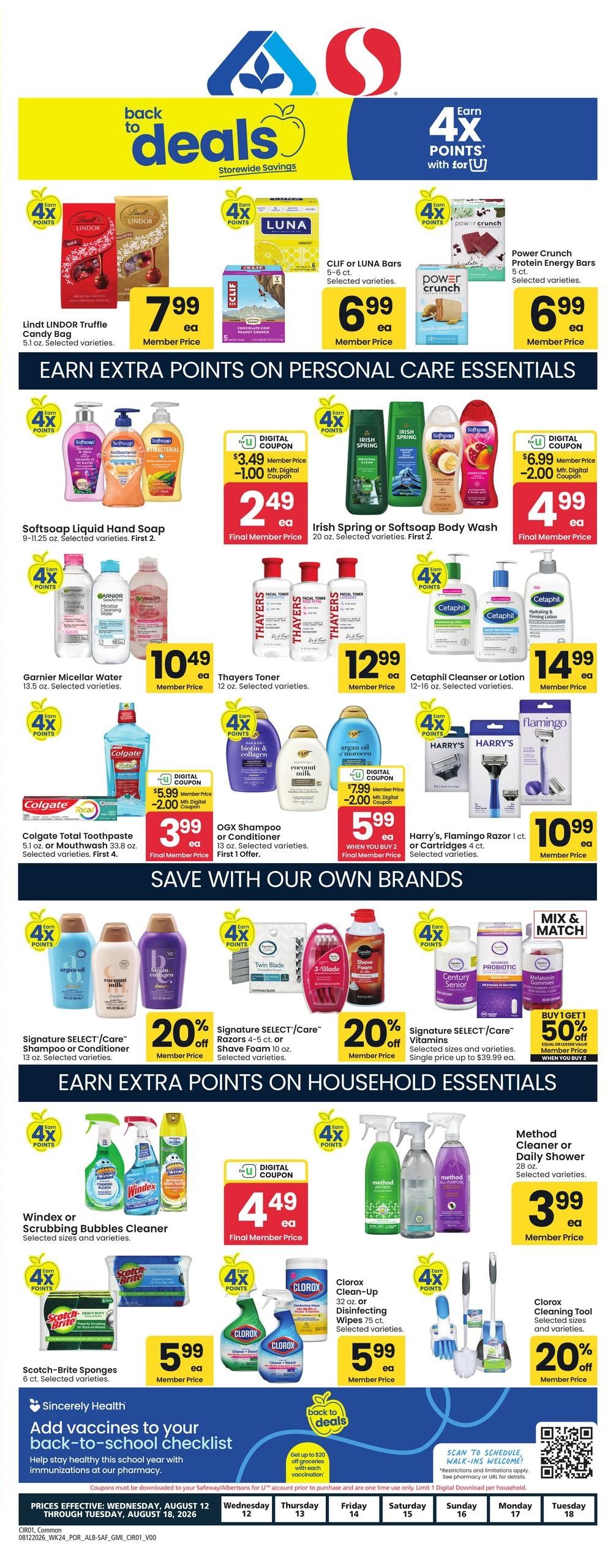 Albertsons (OR, WA) Weekly Ad August 12 - 18, 2026