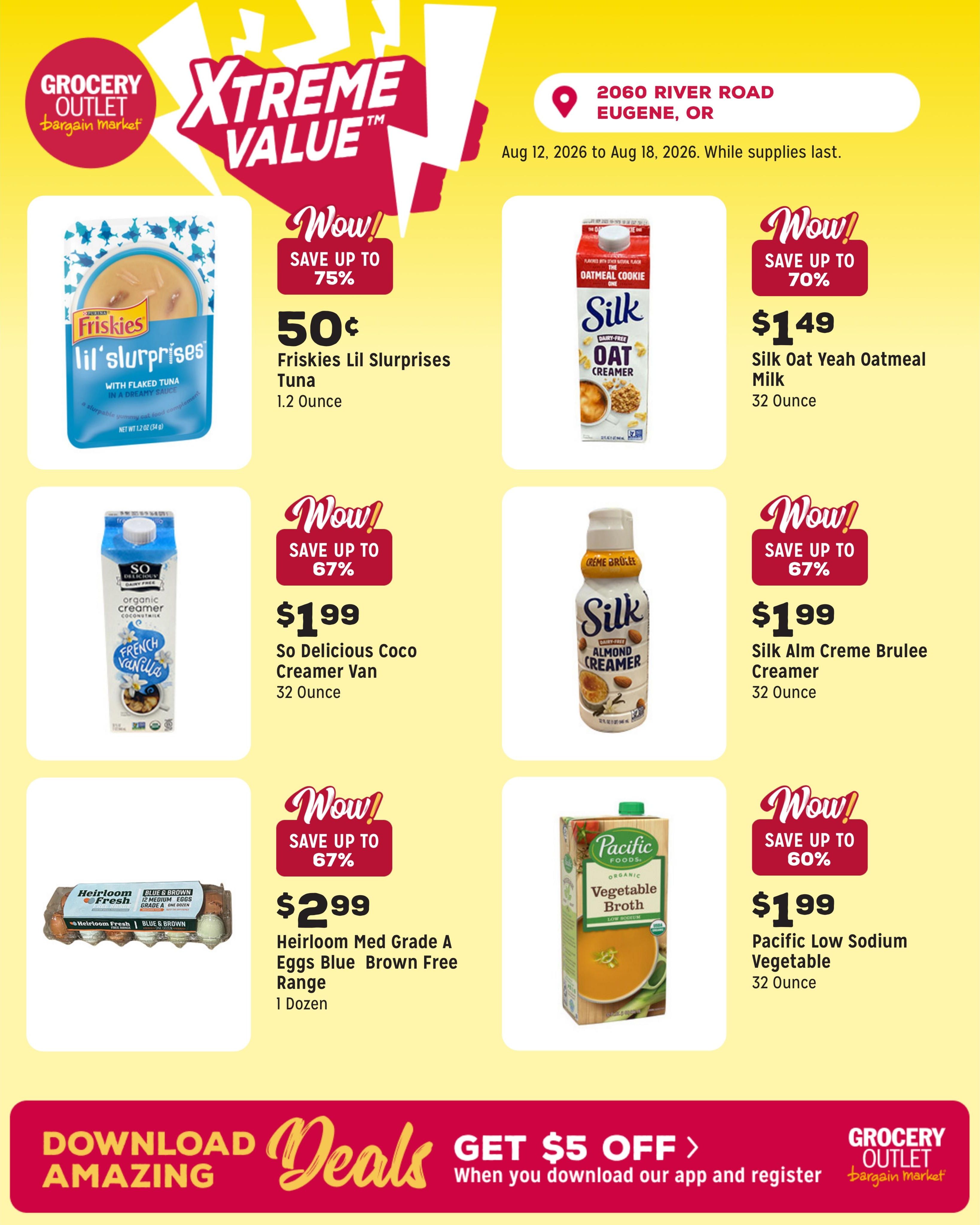 Grocery Outlet (Eugene Area, OR) Weekly Ad August 12 - 18, 2026