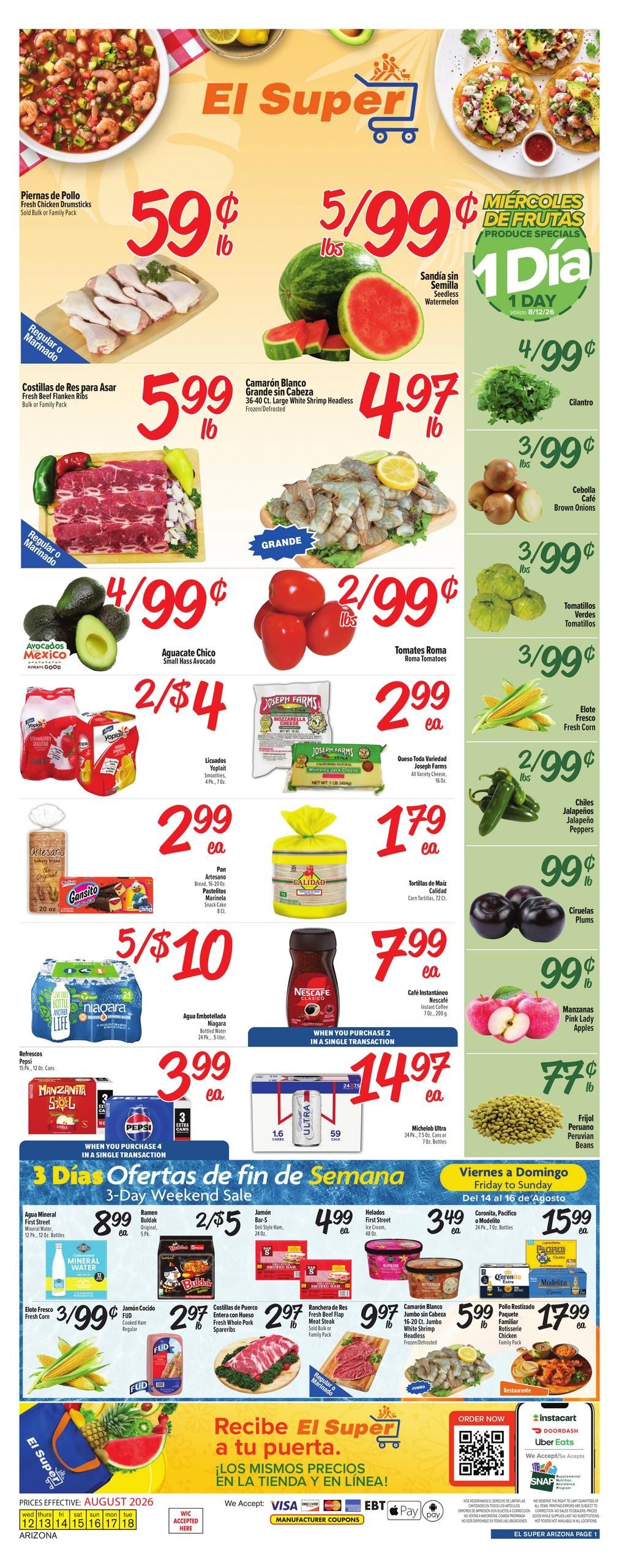 El Super (Scottsdale–Goodyear Area, AZ) Weekly Ad August 12 - 18, 2026