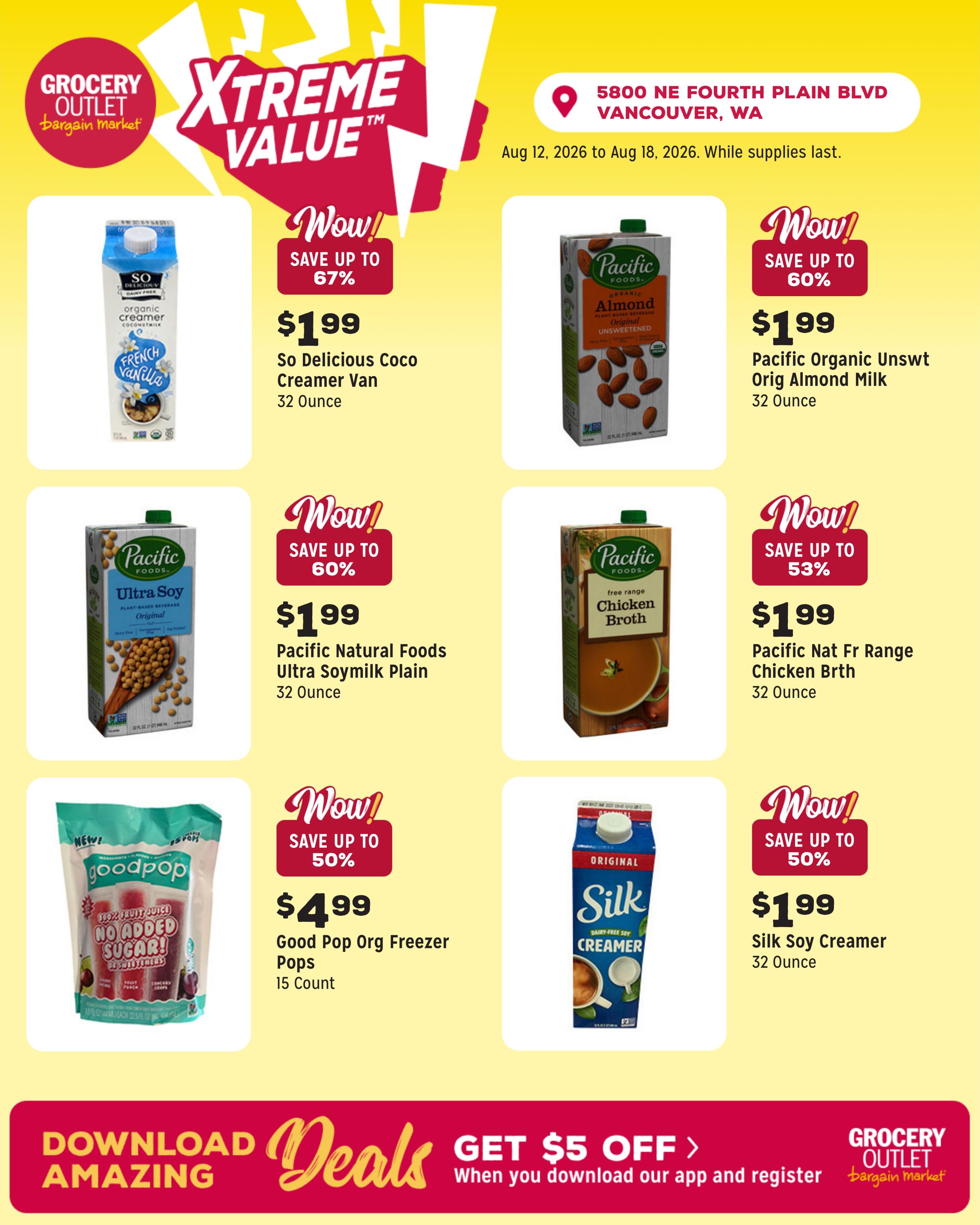 Grocery Outlet (Vancouver Area, WA) Weekly Ad August 12 - 18, 2026
