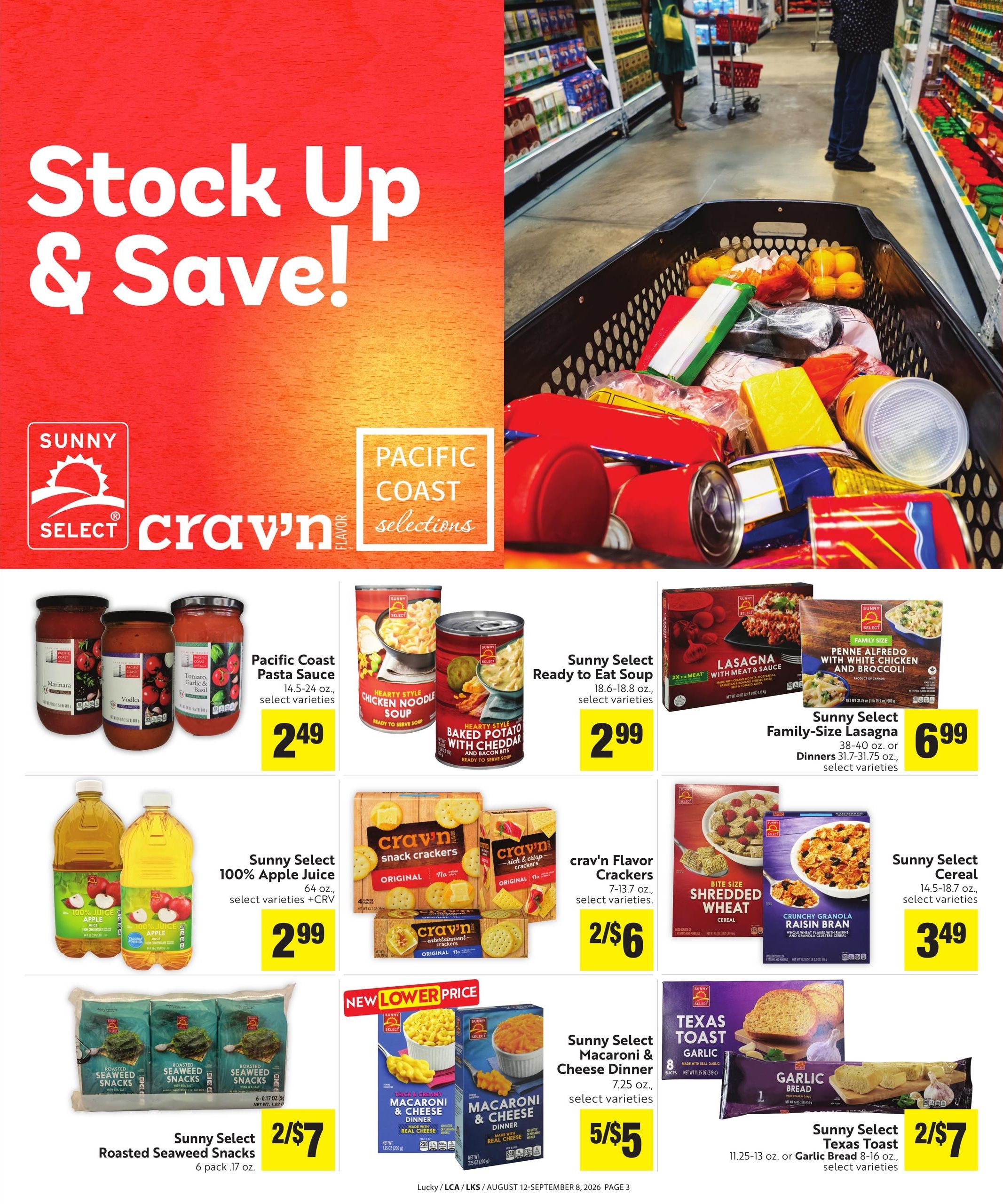 Lucky Supermarkets Save Even More Weekly Ad August 12 - September 8, 2026