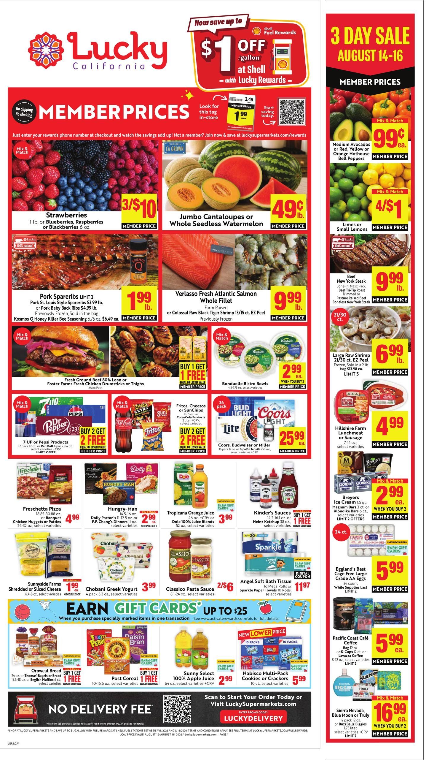 Lucky Supermarkets (Antioch Area, CA) Weekly Ad August 12 - 18, 2026