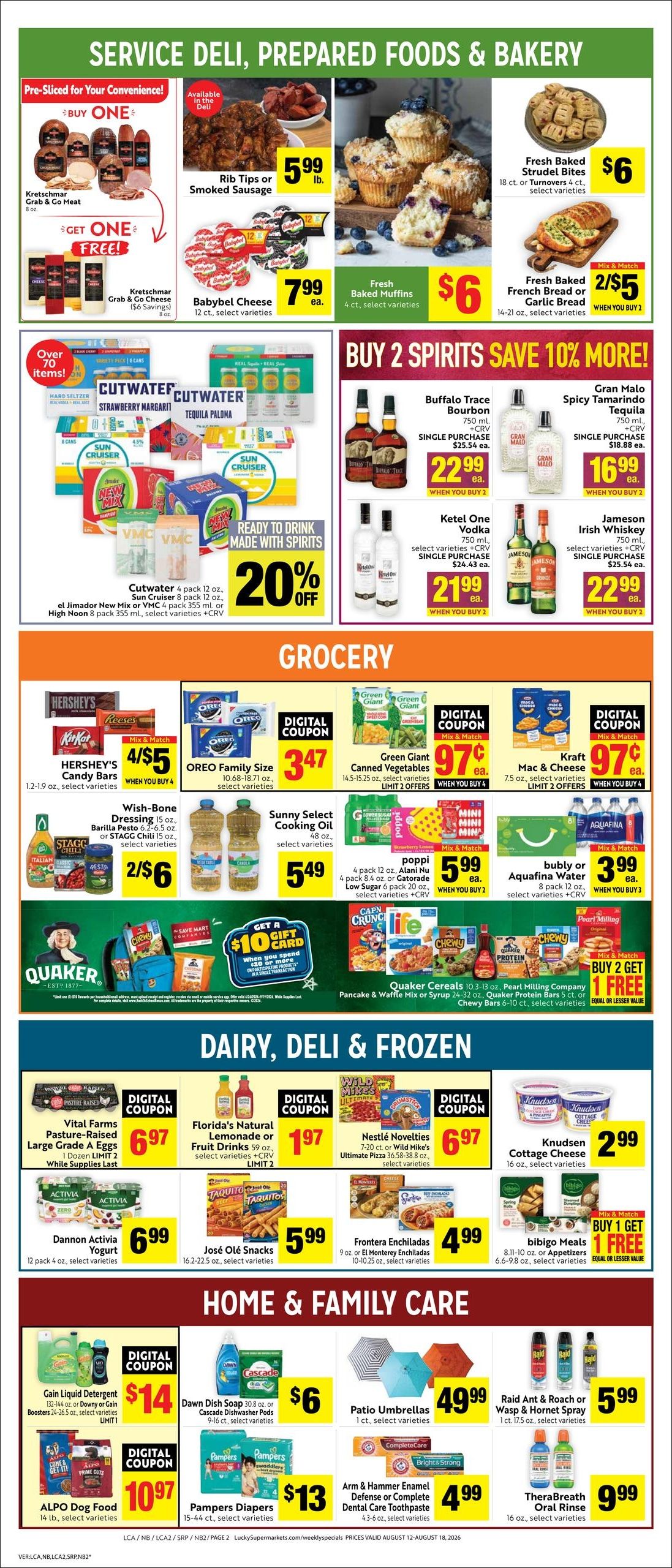 Lucky Supermarkets (Antioch Area, CA) Weekly Ad August 12 - 18, 2026