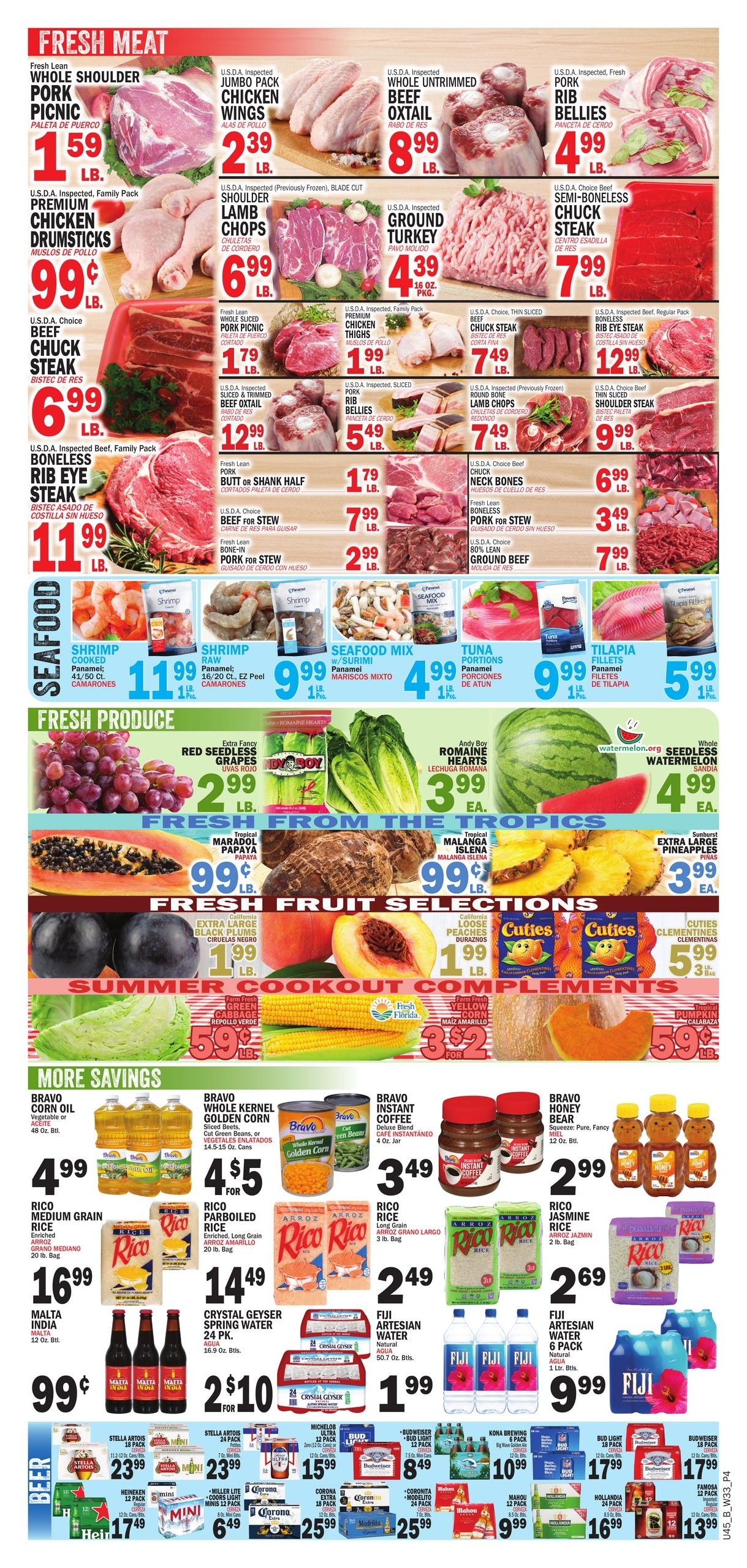 Bravo Supermarket (Cape Coral Area, FL) Bravo Florida Weekly Weekly Ad August 13 - 19, 2026