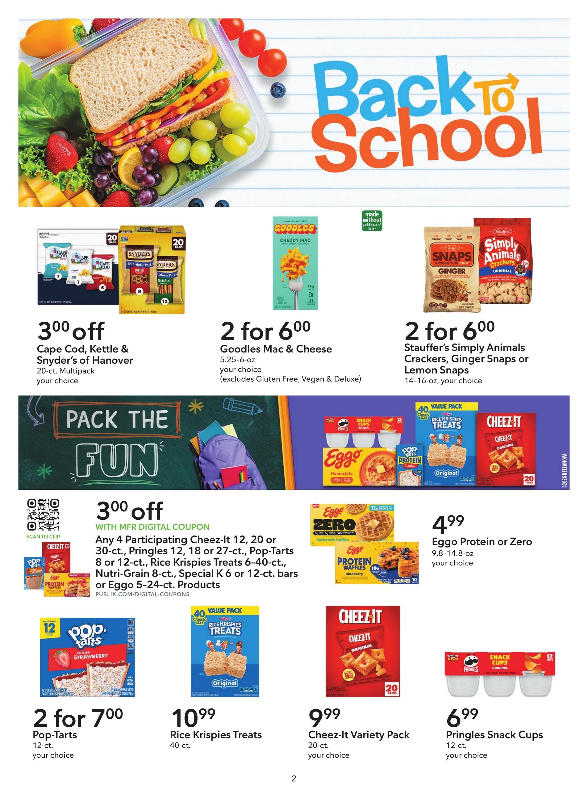 Publix (FL, GA, KY, NC, SC, TN, VA) Extra Savings Weekly Ad August 12 - 25, 2026