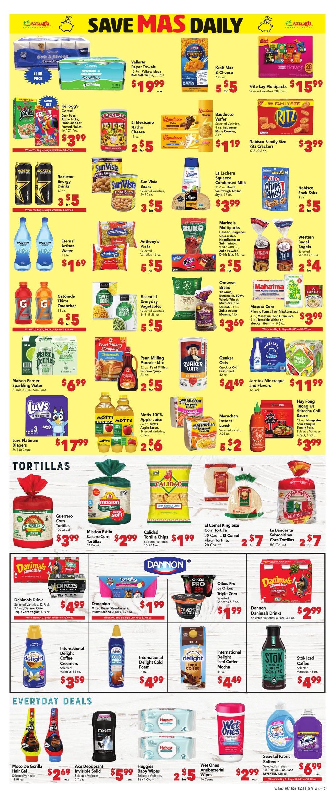 Vallarta Supermarkets (Scottsdale–Avondale Area, AZ) Grocery Savings Weekly Ad August 12 - 18, 2026