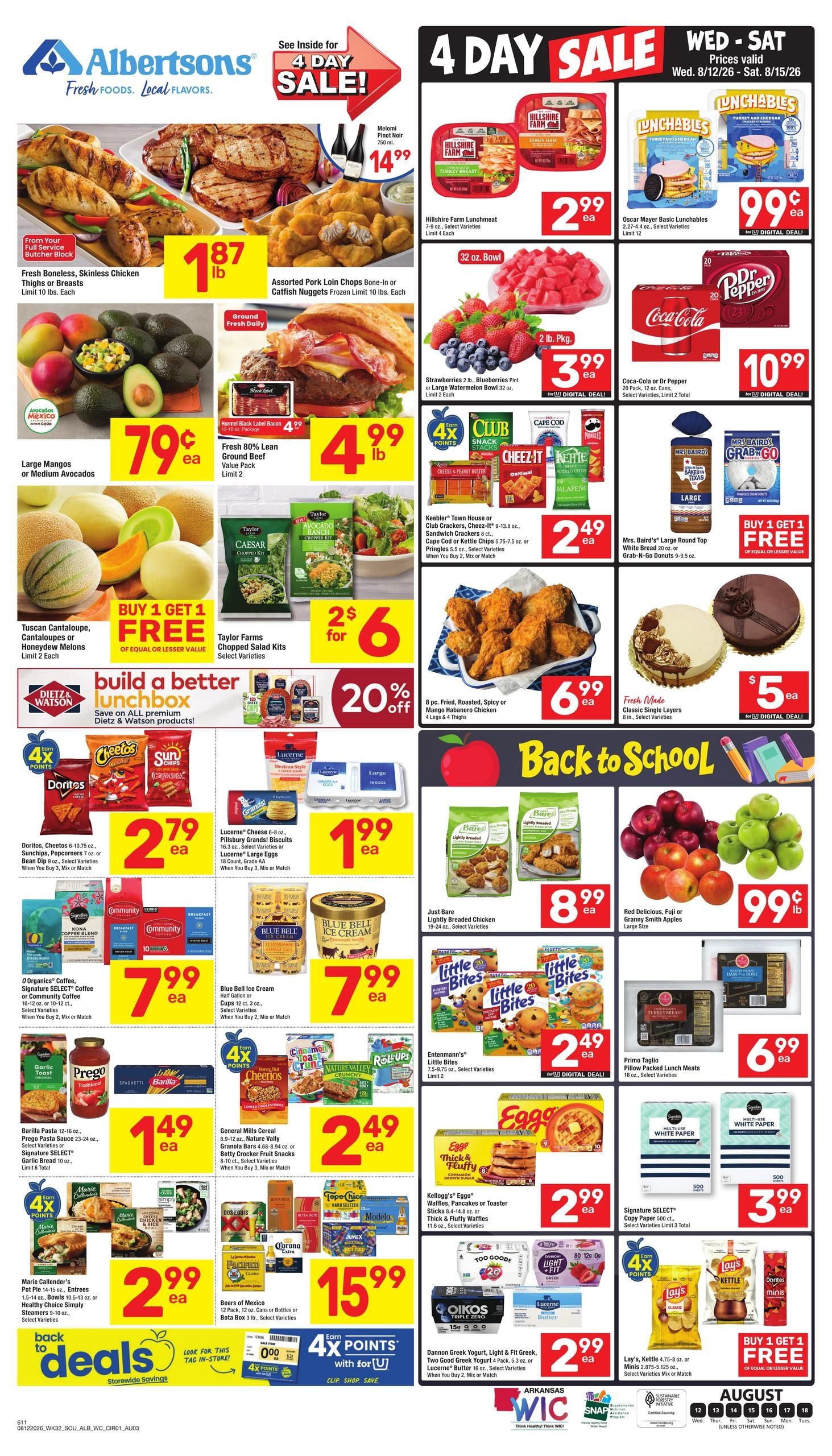 Albertsons (Hope–Texarkana Area, AR) Weekly Ad August 12 - 18, 2026