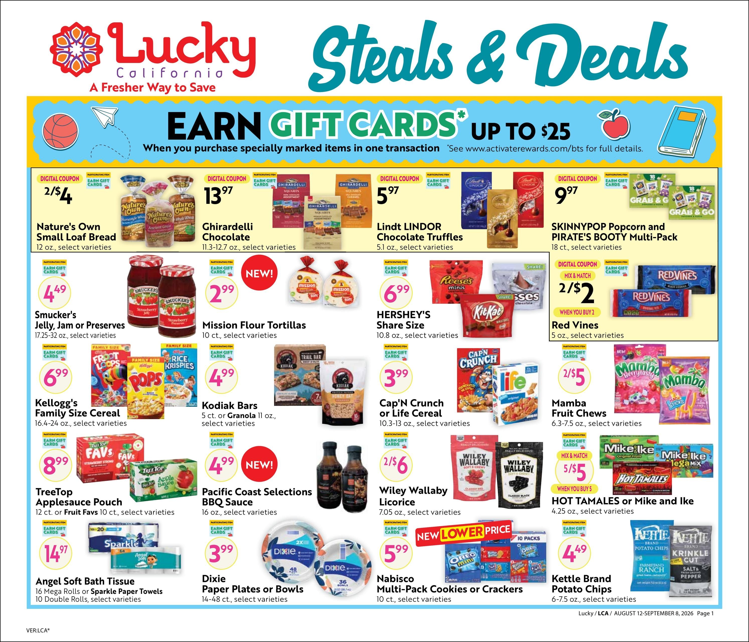 Lucky Supermarkets (CA) Online Savings Guide Weekly Ad August 12 - September 8, 2026