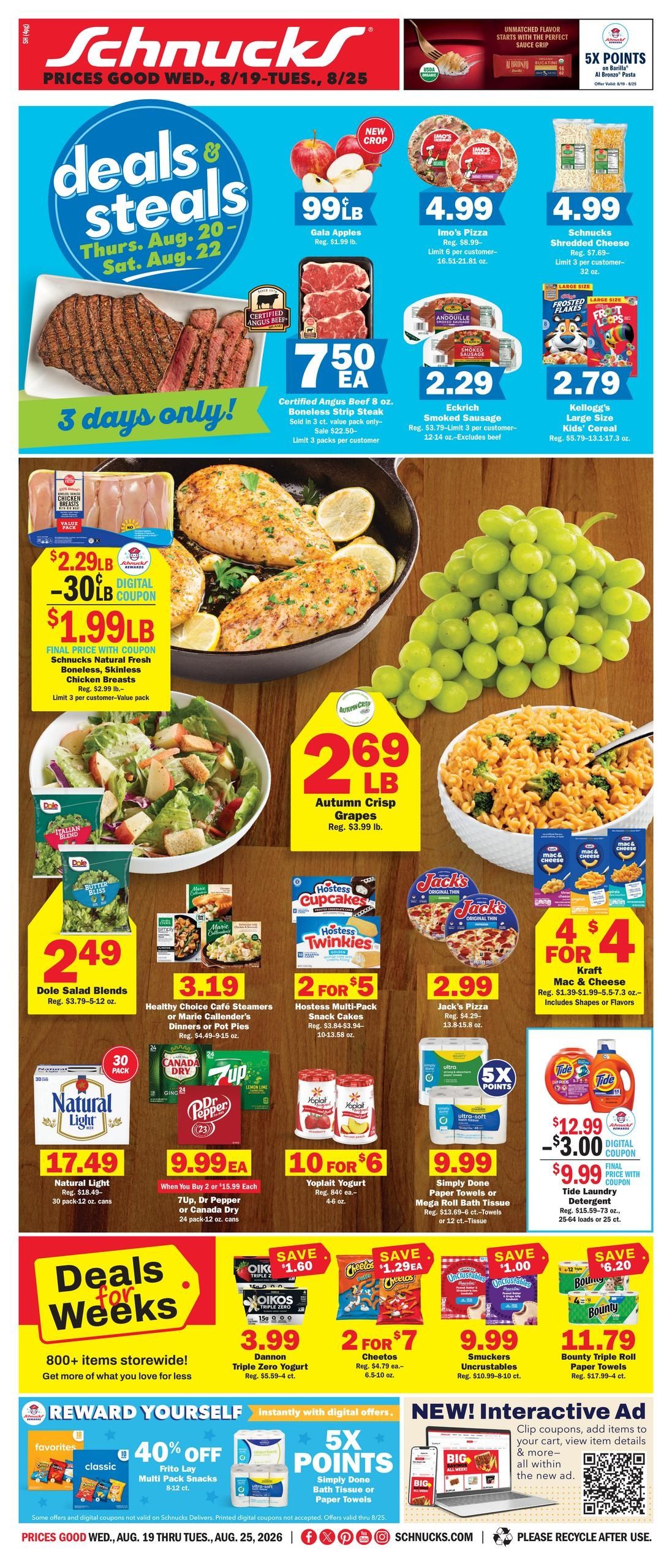 Schnucks (Champaign–White Heath Area, IL) Weekly Print Weekly Ad August 19 - 25, 2026