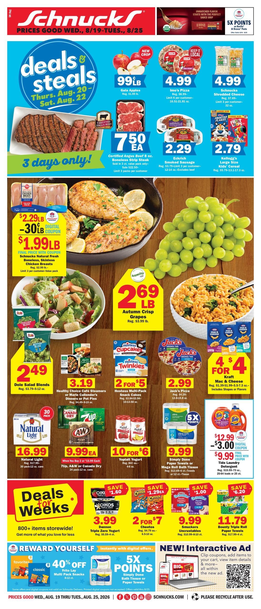 Schnucks (Park Hills–Bismarck Area, MO) Weekly Print Weekly Ad August 19 - 25, 2026