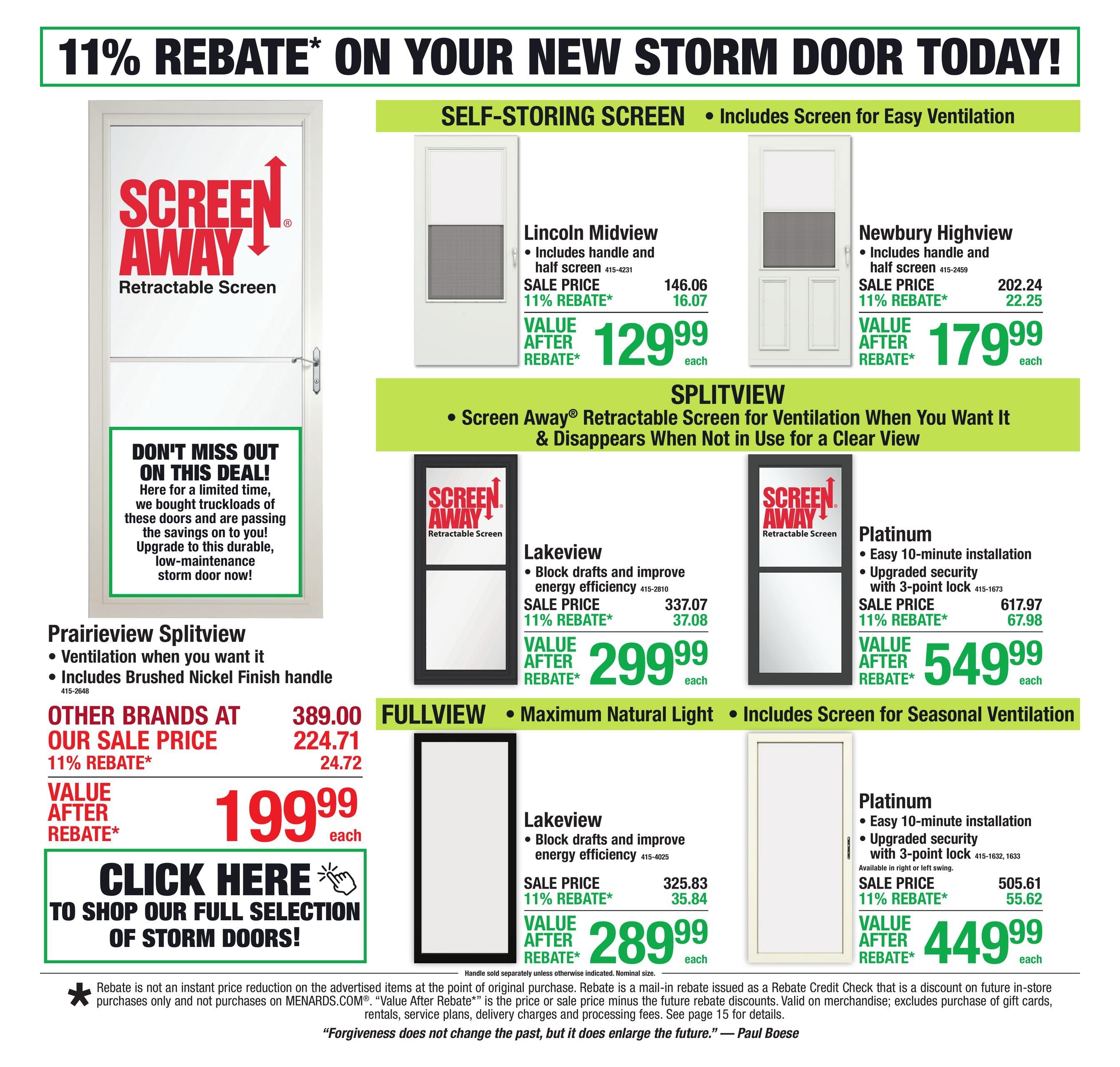 Menards (Cave City Area, AR) 11% Rebate Sale Weekly Ad August 12 - 24, 2026