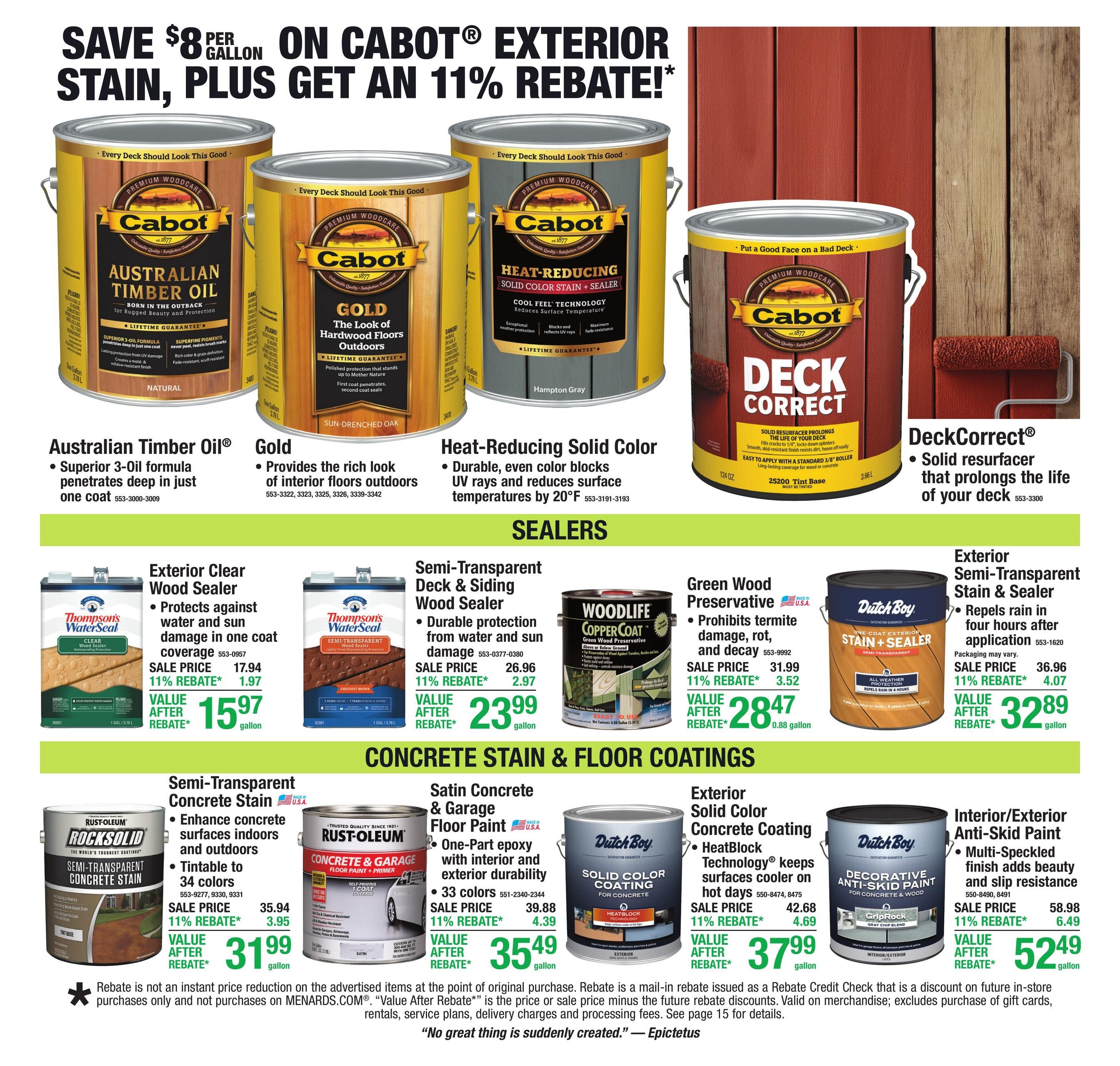 Menards (Cave City Area, AR) 11% Rebate Sale Weekly Ad August 12 - 24, 2026