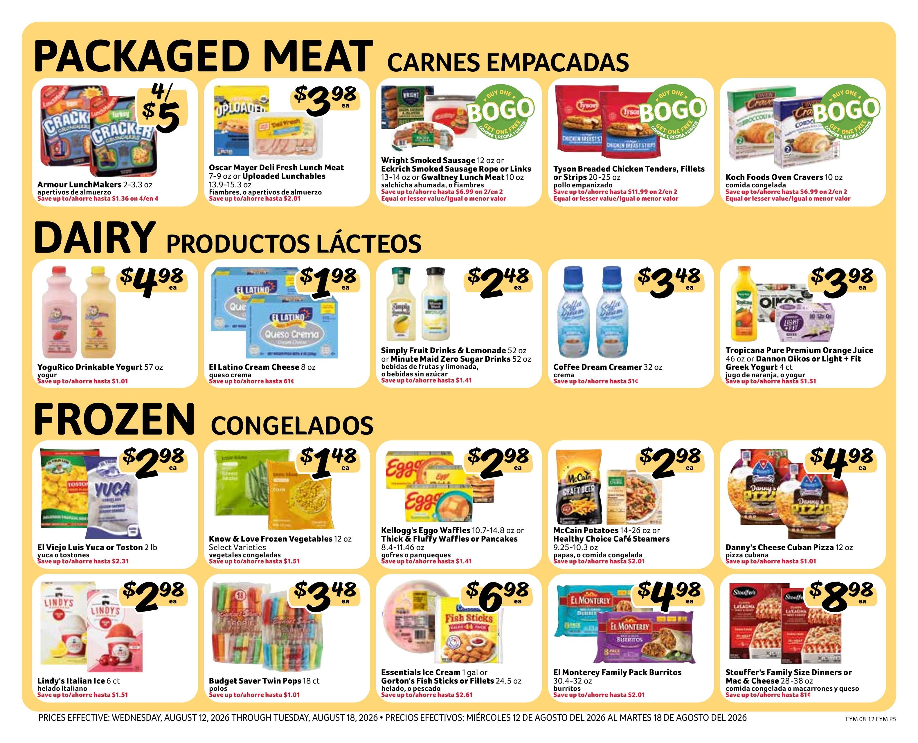 Fresco Y Mas (Tampa–St. Petersburg Area, FL) Weekly Ad August 12 - 18, 2026