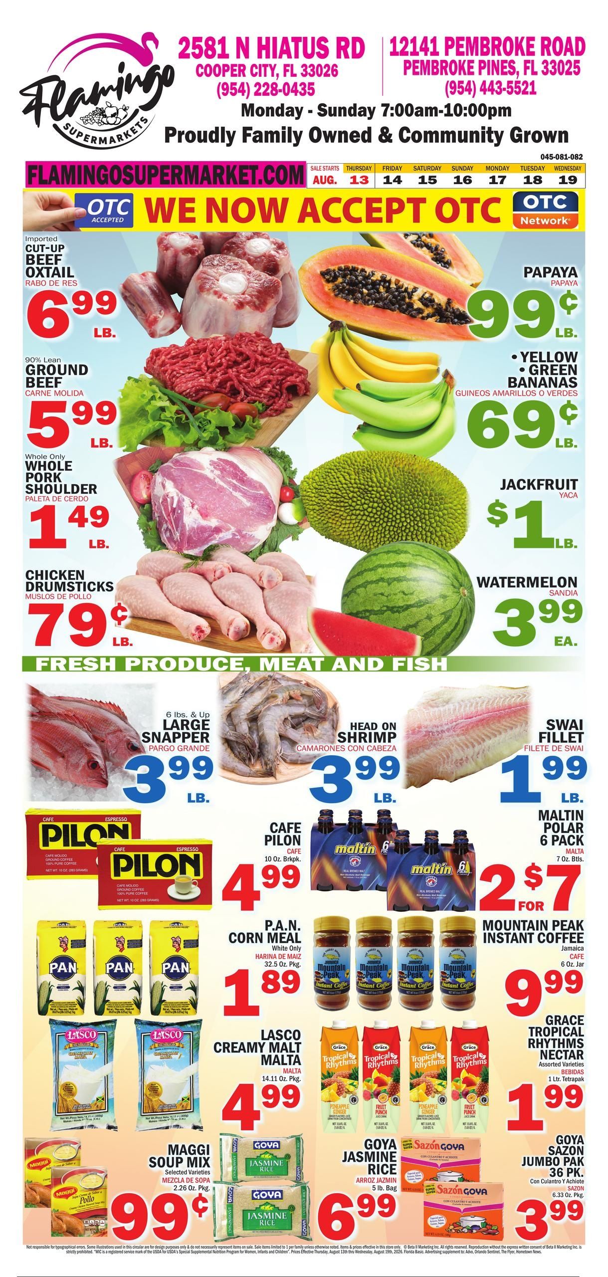 Bravo Supermarket (Davie–Miramar Area, FL) Bravo Florida Weekly Weekly Ad August 13 - 19, 2026