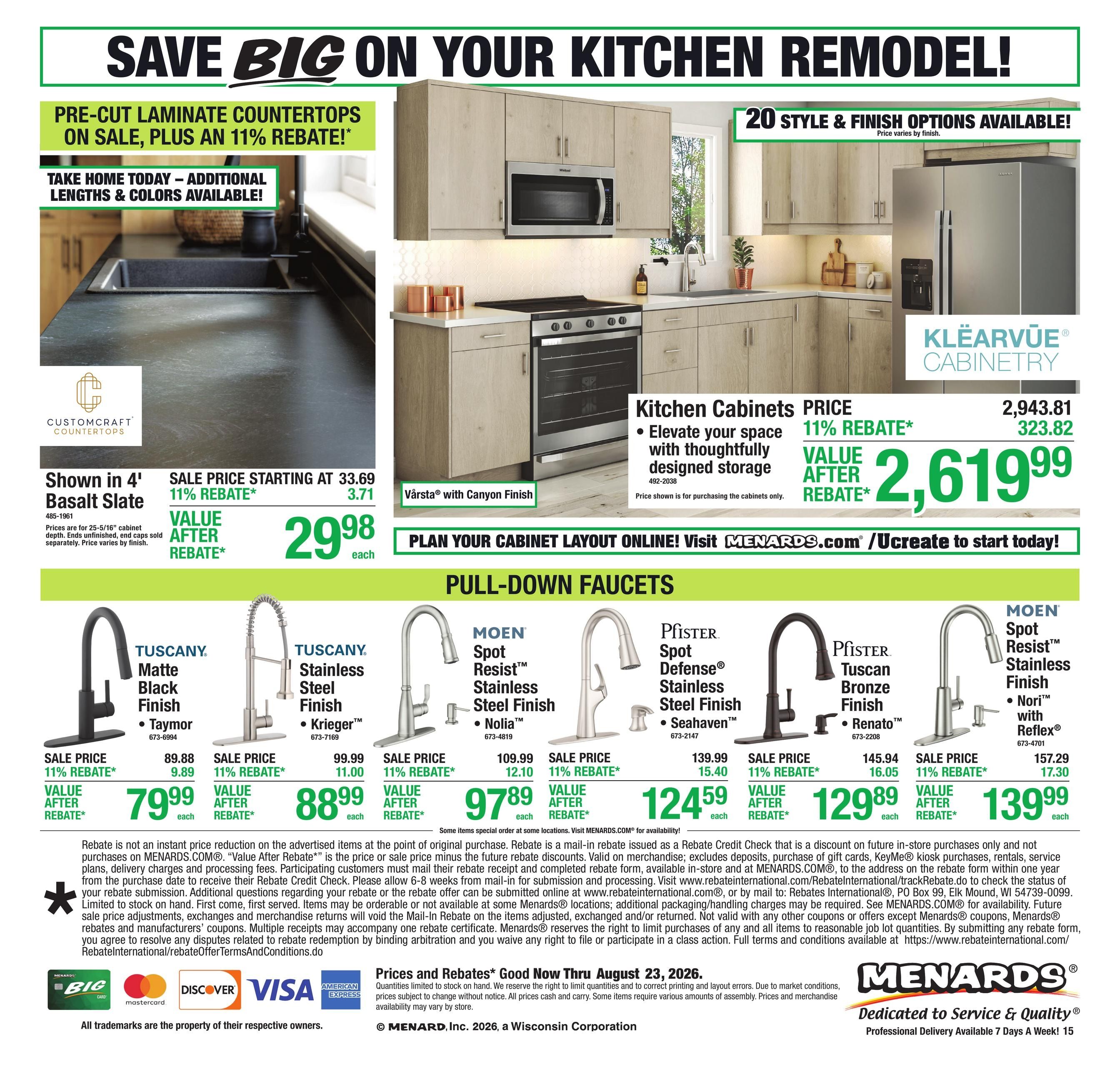 Menards (Champaign Area, IL) 11% Rebate Sale Weekly Ad August 12 - 24, 2026