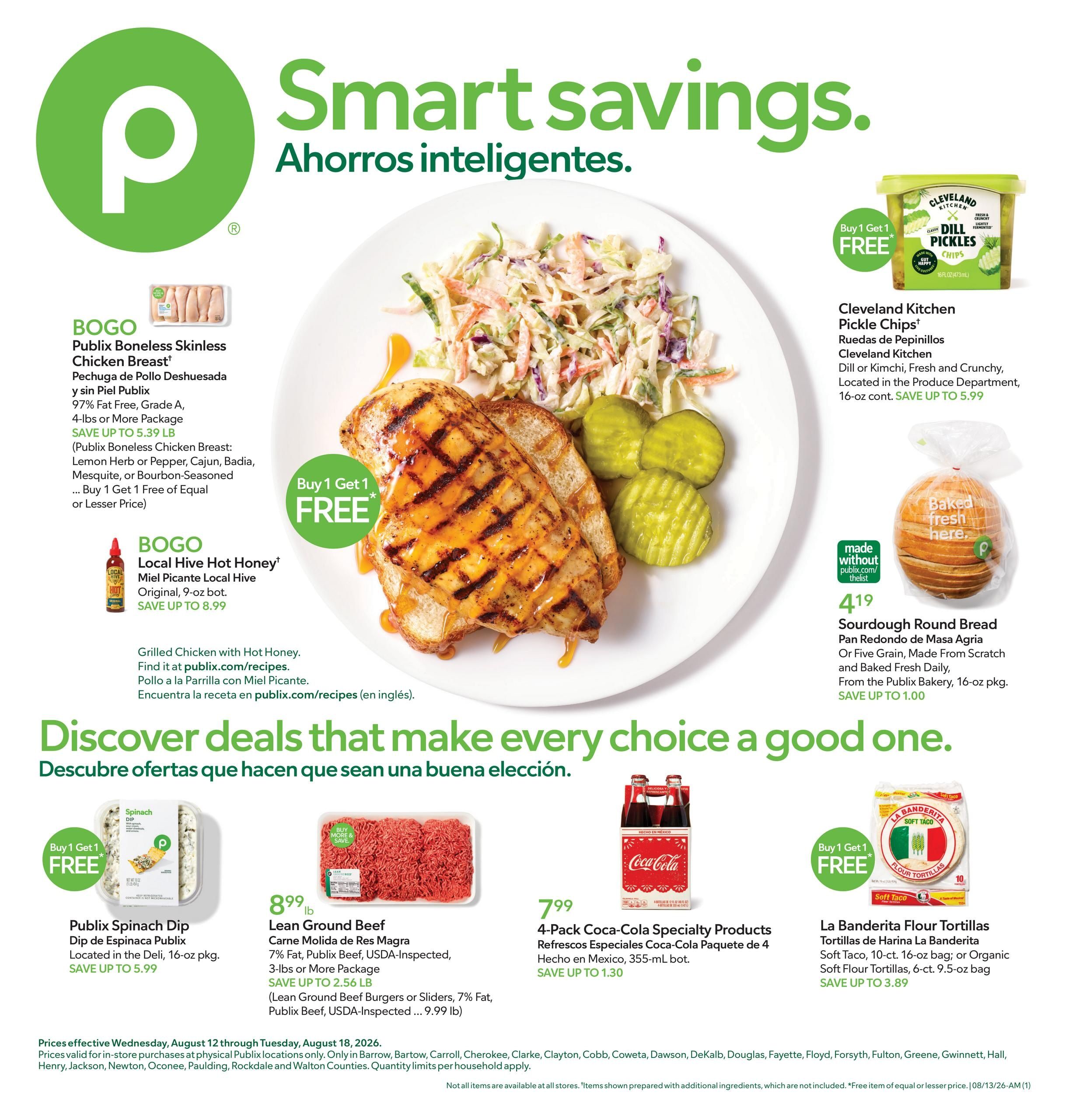 Publix (GA) Anuncio Semanal Español Weekly Ad August 12 - 18, 2026