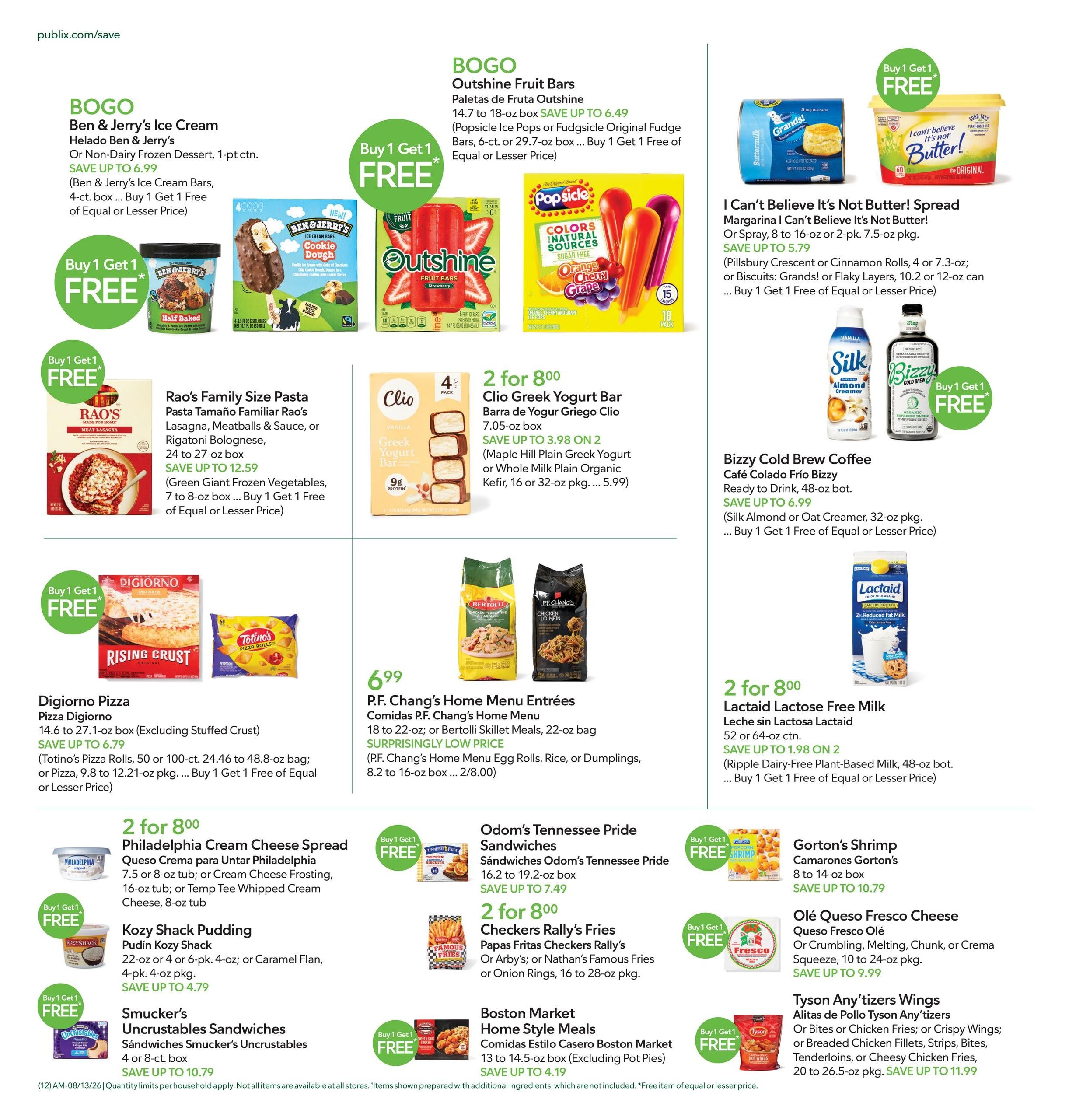 Publix (Atlanta–South Fulton Area, GA) Anuncio Semanal Español Weekly Ad August 12 - 18, 2026
