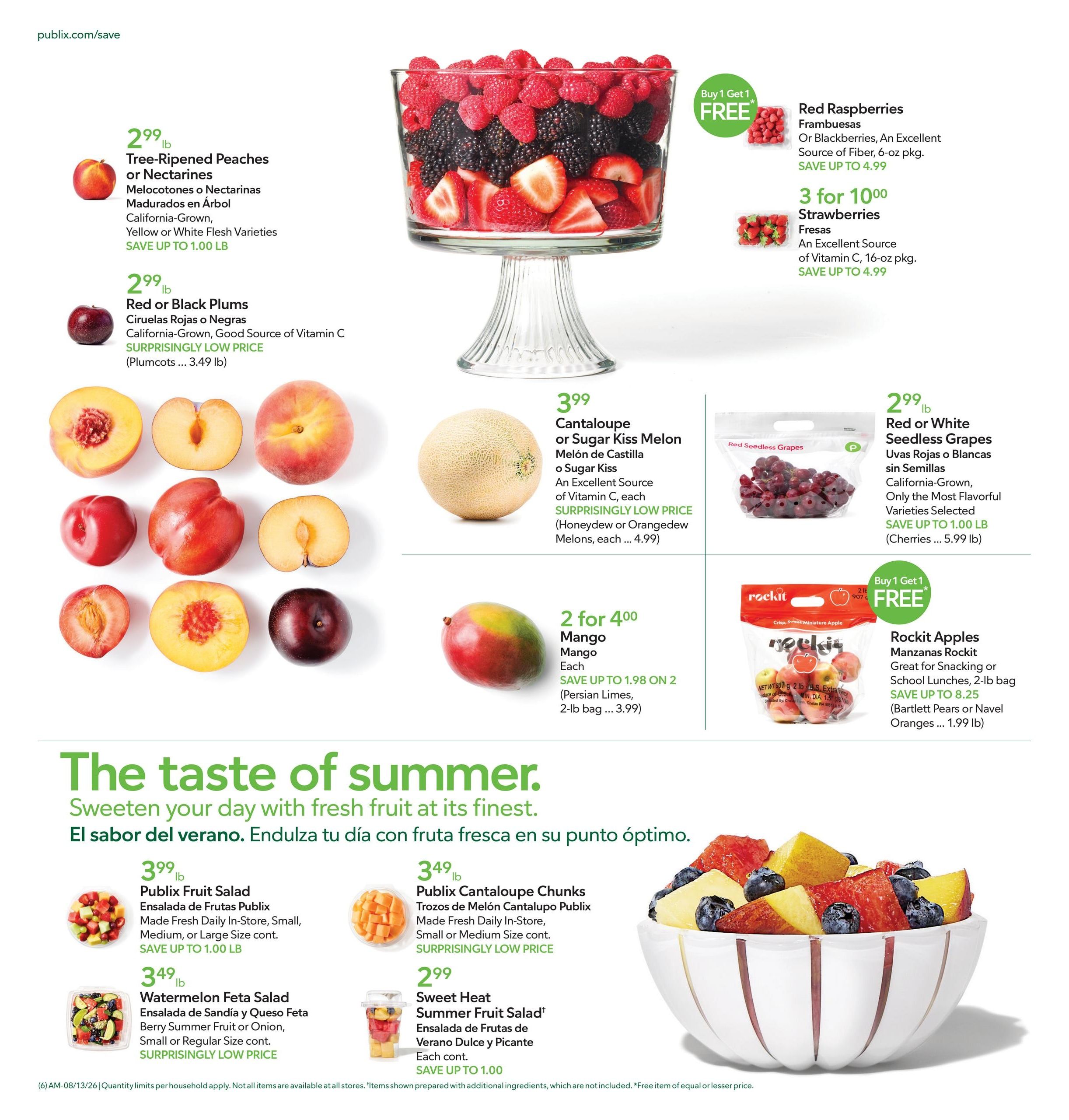 Publix (Atlanta–South Fulton Area, GA) Anuncio Semanal Español Weekly Ad August 12 - 18, 2026
